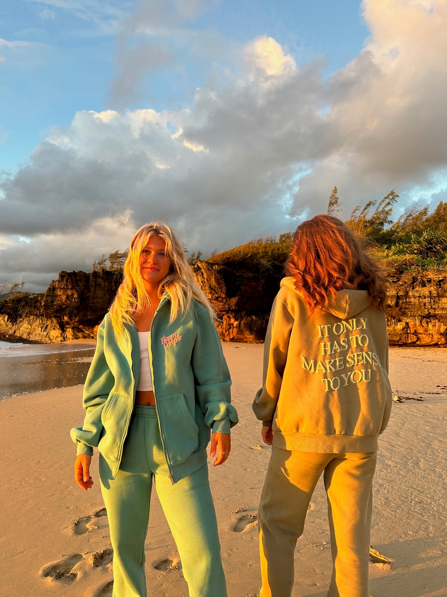 It Only Has To Make Sense To You Zip-Up Hoodie - Teal