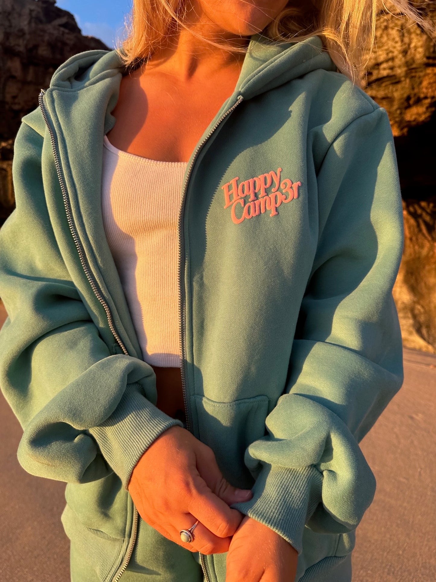 It Only Has To Make Sense To You Zip-Up Hoodie - Teal