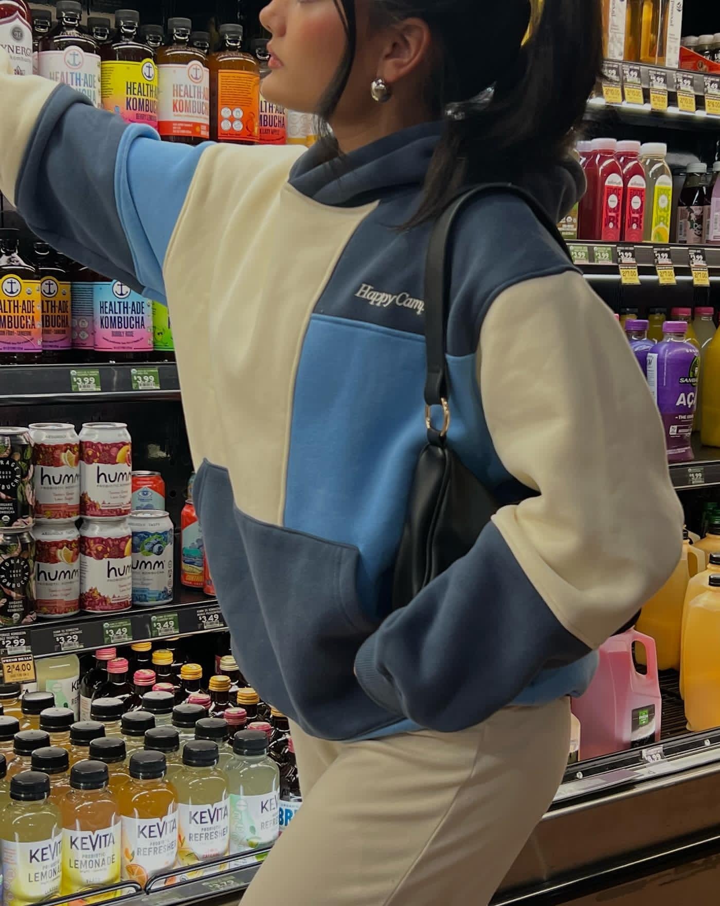 Colorblock Hoodie - Blues