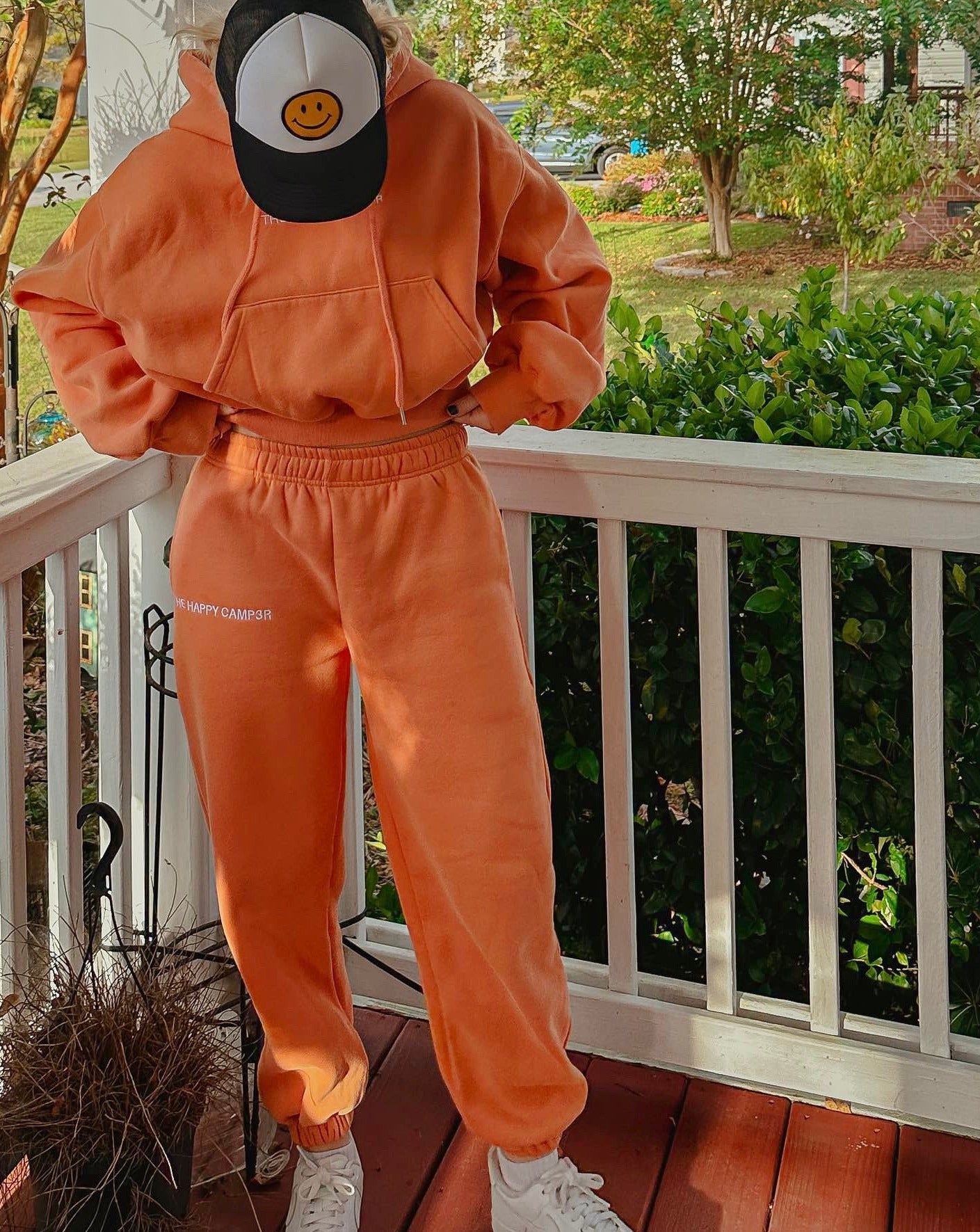 Cloud Cropped Hoodie - Tangerine