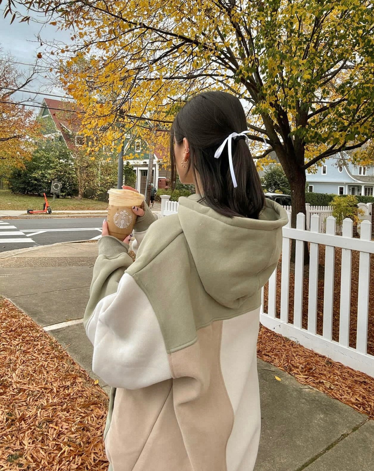 Colorblock Hoodie - Greens