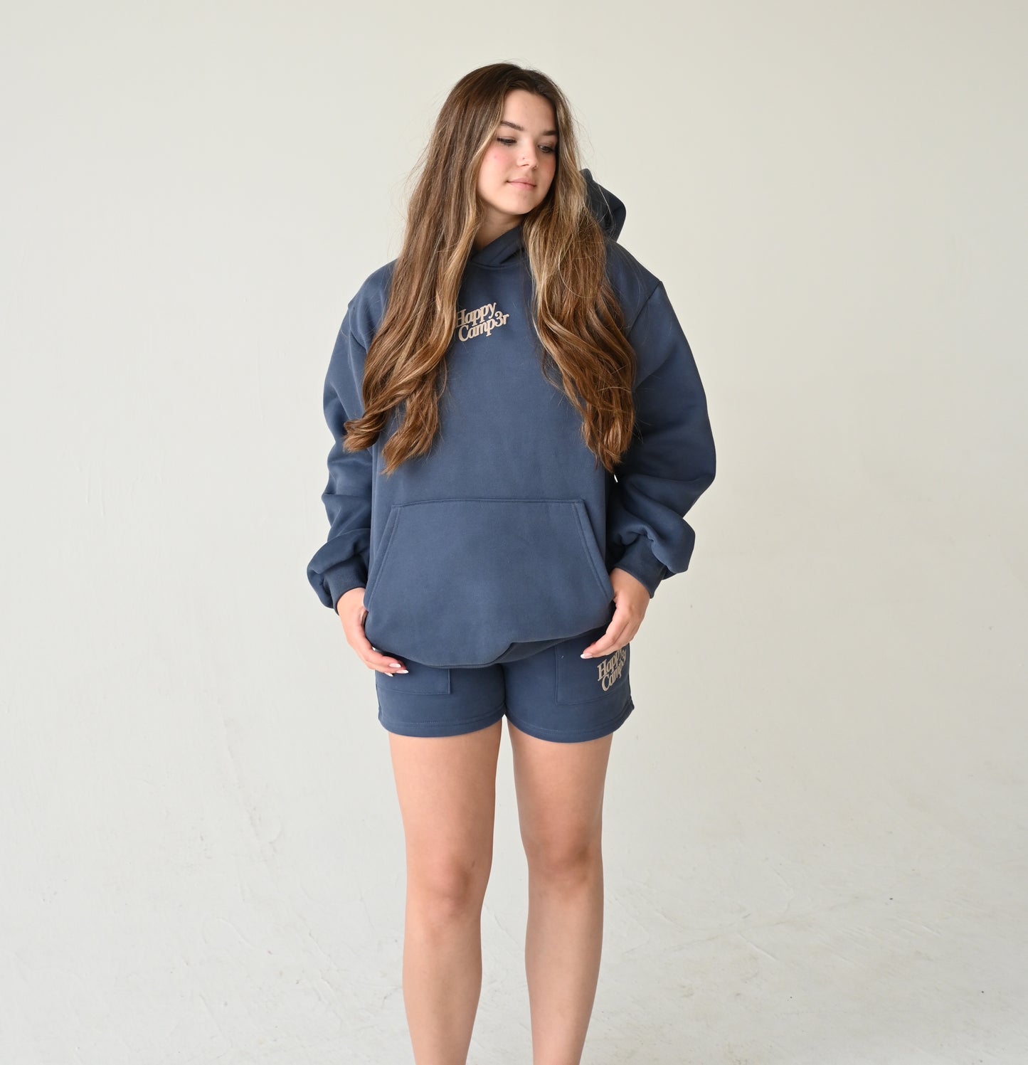 Disrupt Anxiety with Gratitude Shorts - Midnight Blue