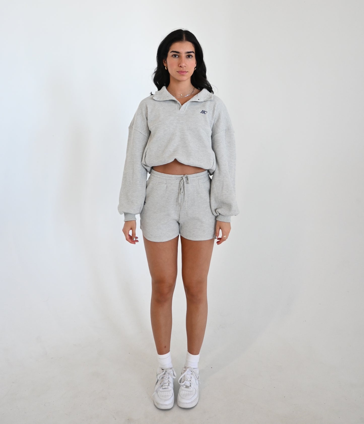 Heather Gray Waffle Shorts