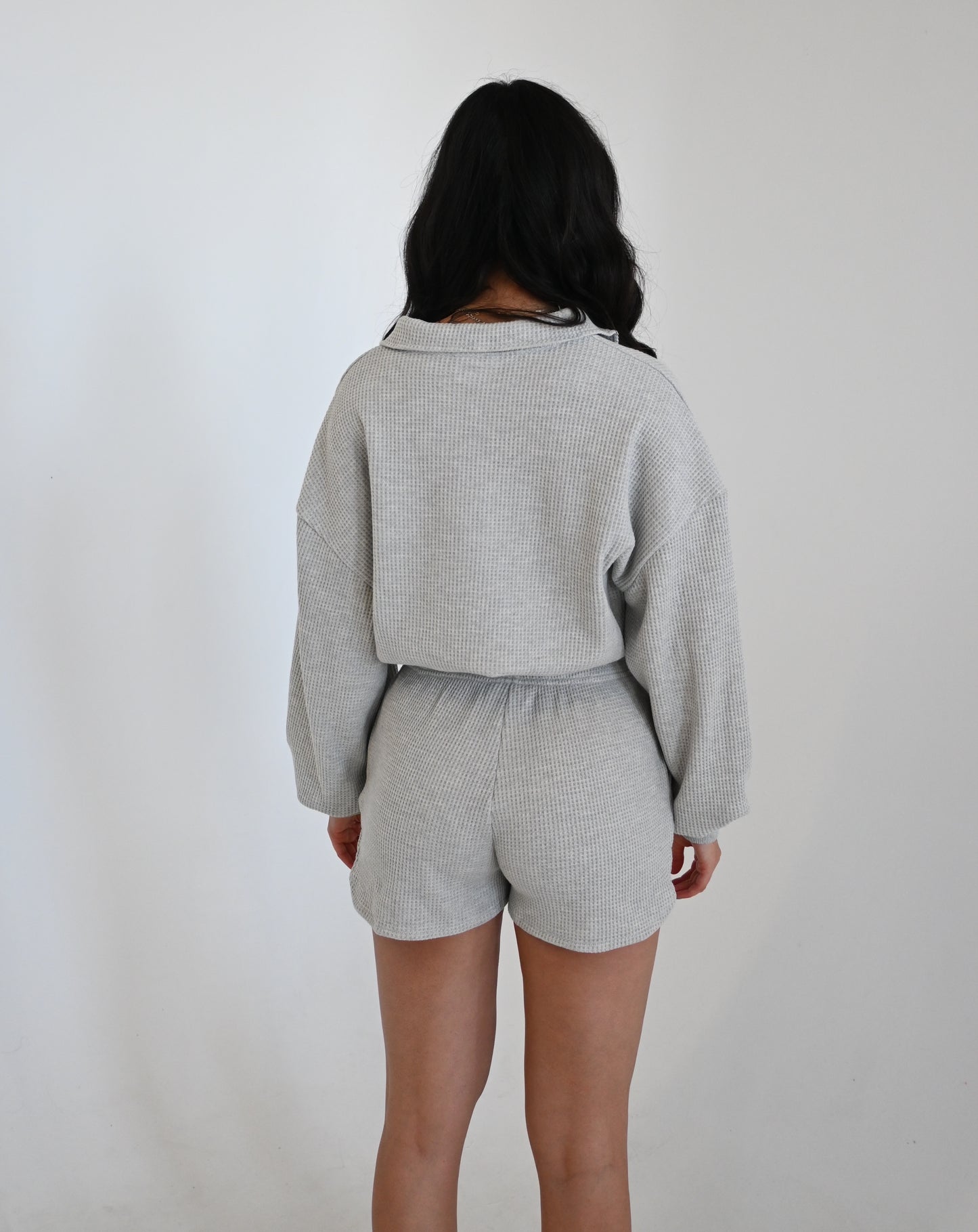 Heather Gray Waffle Shorts
