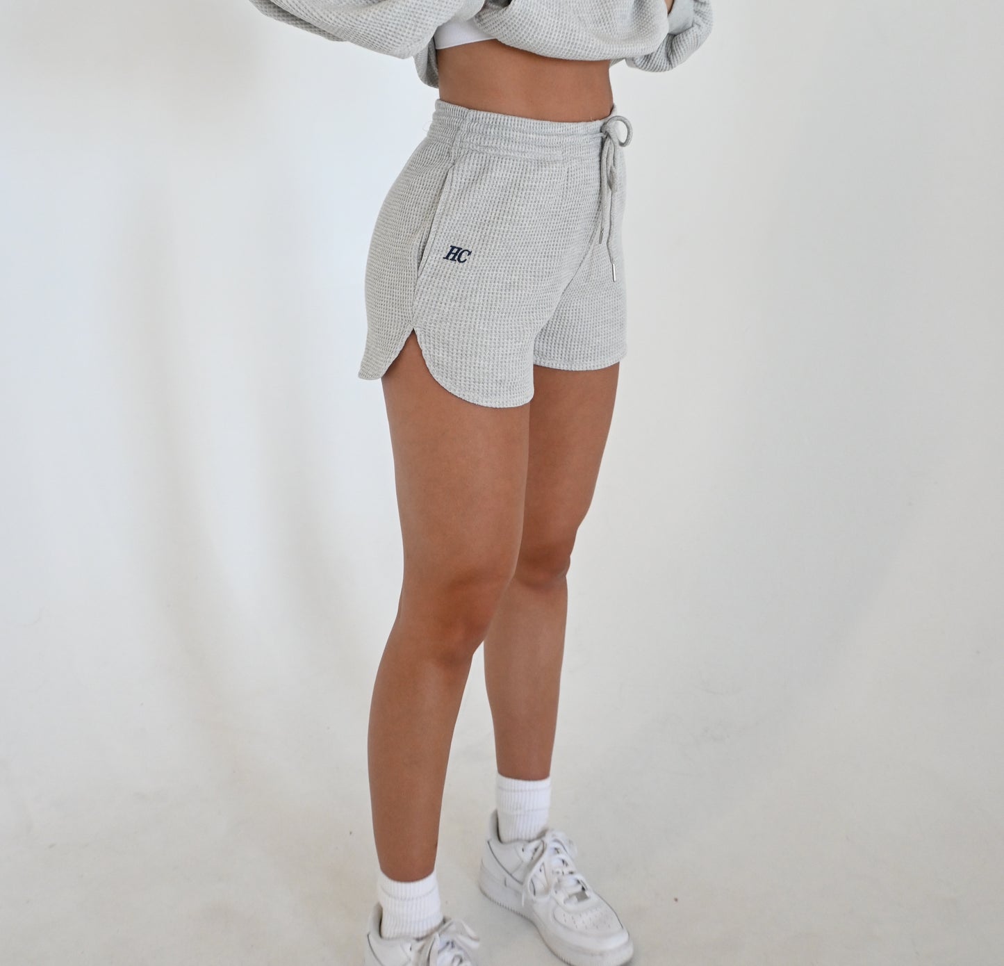 Heather Gray Waffle Shorts