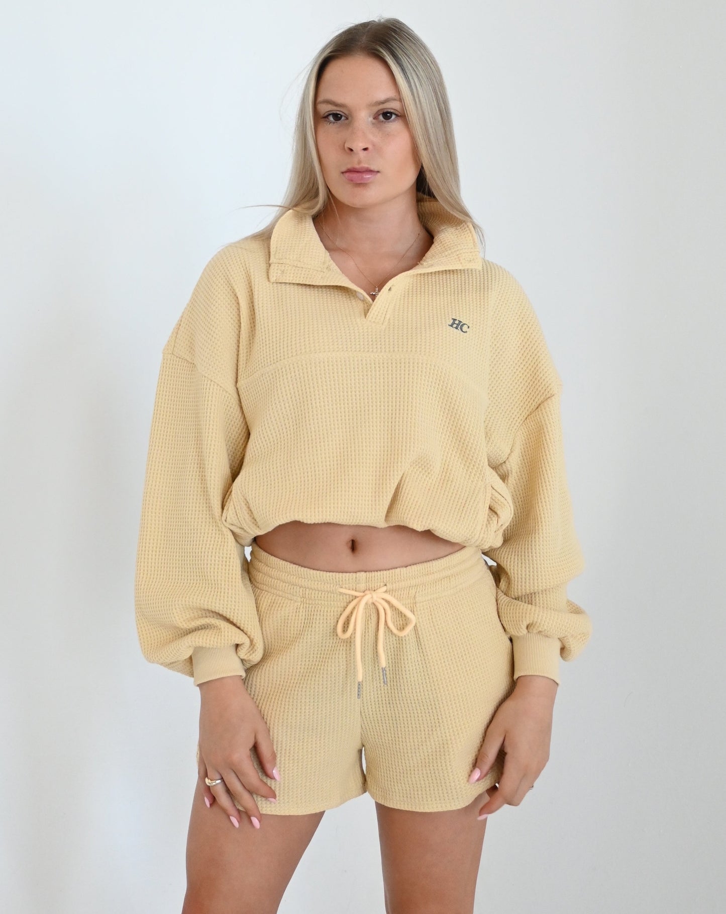 Buttermilk Waffle Long Sleeve Top
