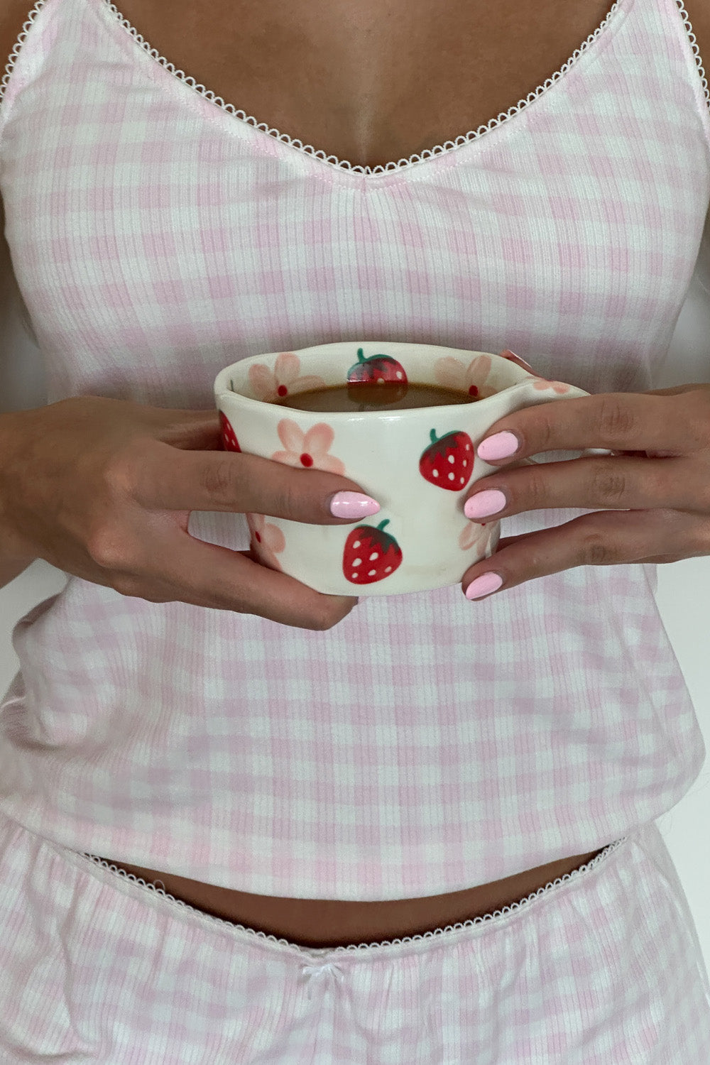 Pink Gingham Olivia Tank