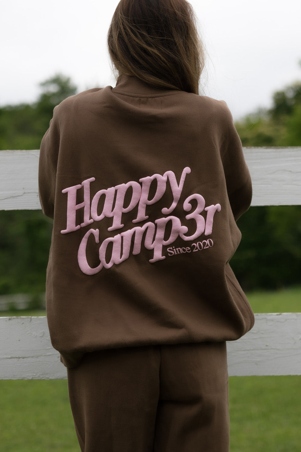 CHOCOLATE MOCKNECK SWEATSHIRT