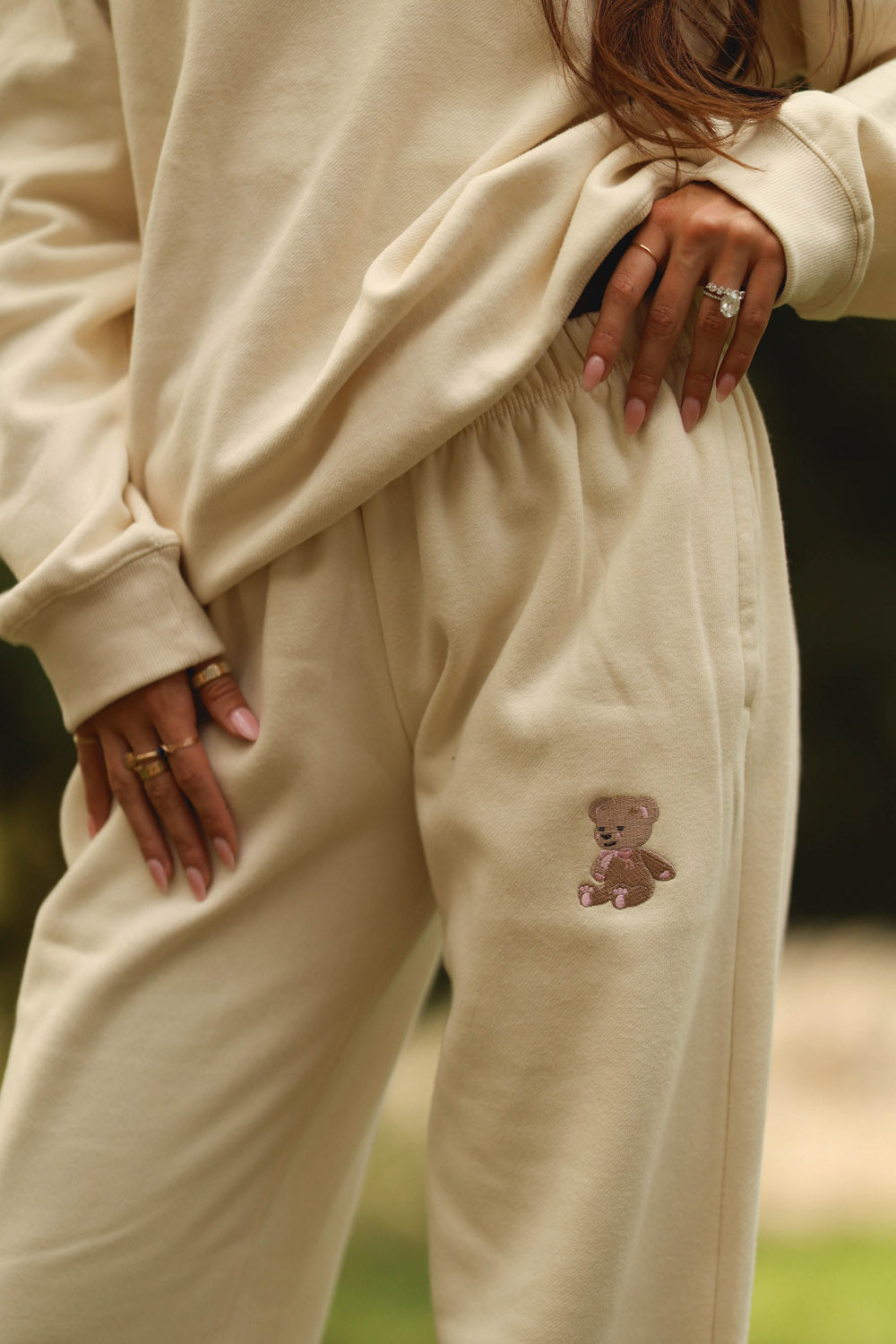 CREAM CAMP3Y SWEATPANTS