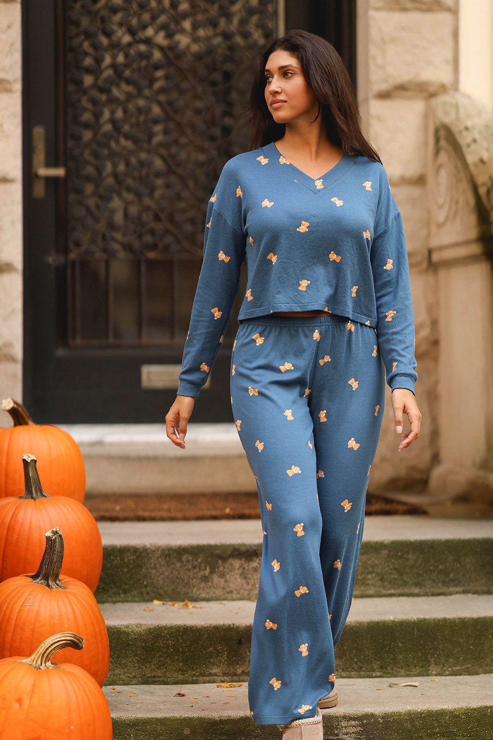 DENIM BLUE CAMP3Y DREAMS LUNA LOUNGE BOTTOMS