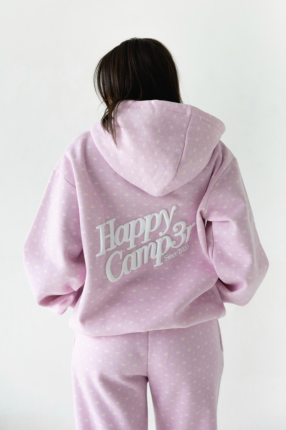 Lavender Bloom Zip Up Hoodie