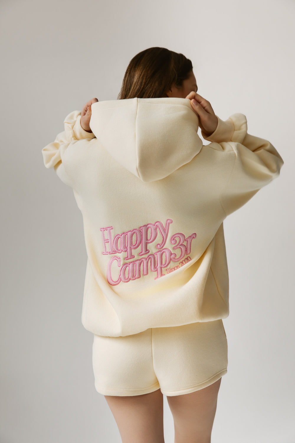 Light Yellow Applique Hoodie