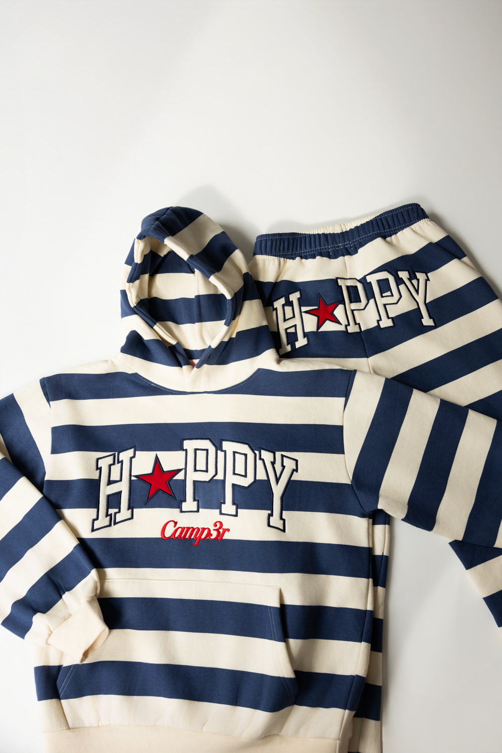 Indigo Stripe Happy Hoodie