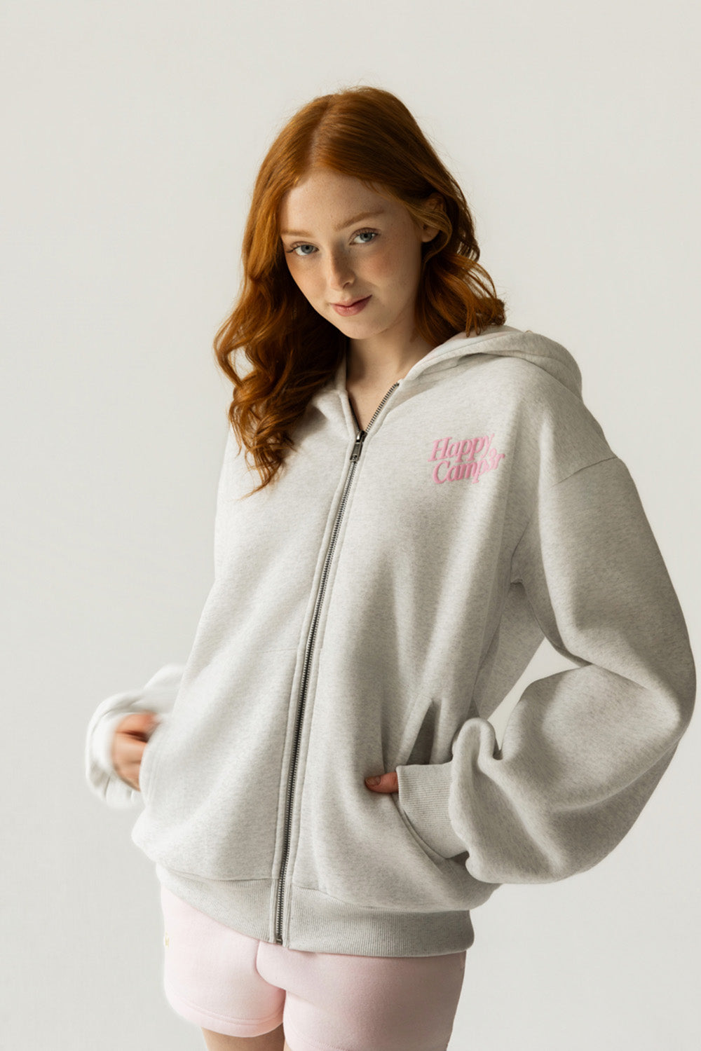 Love Plaid Zip Up Hoodie