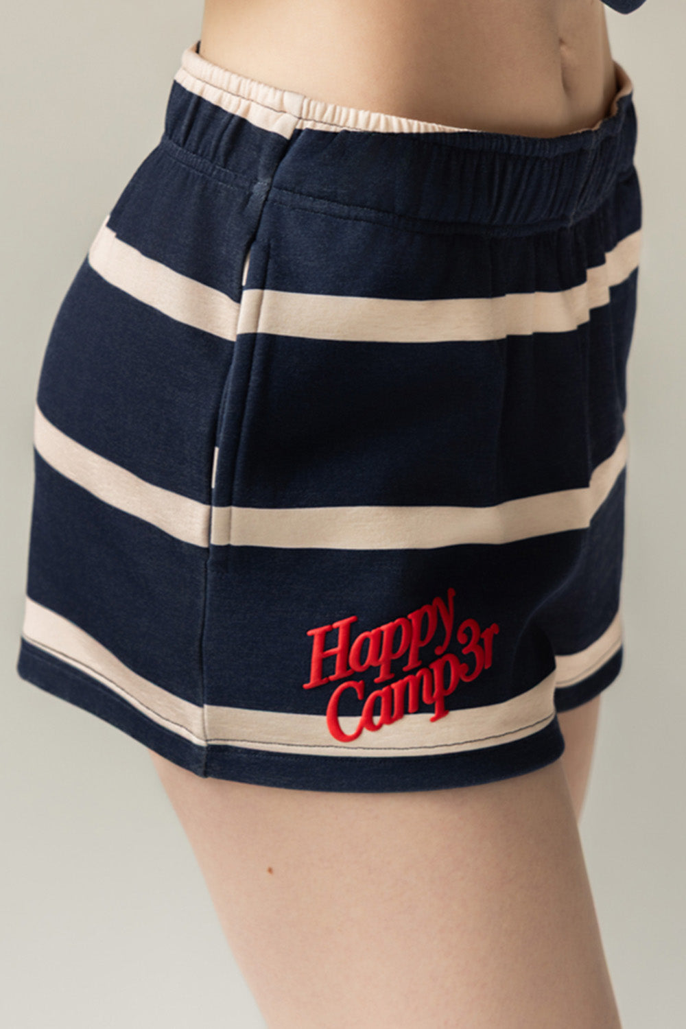 Navy Stripe Ellie Scuba Shorts
