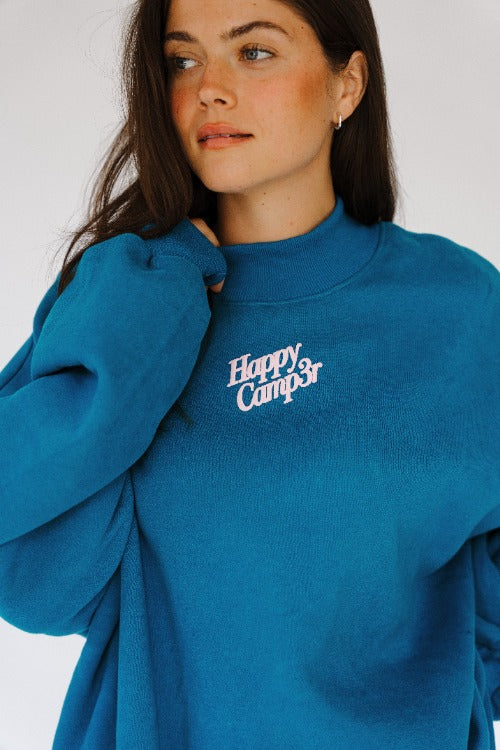 Puff Series Mockneck - Crystal Teal