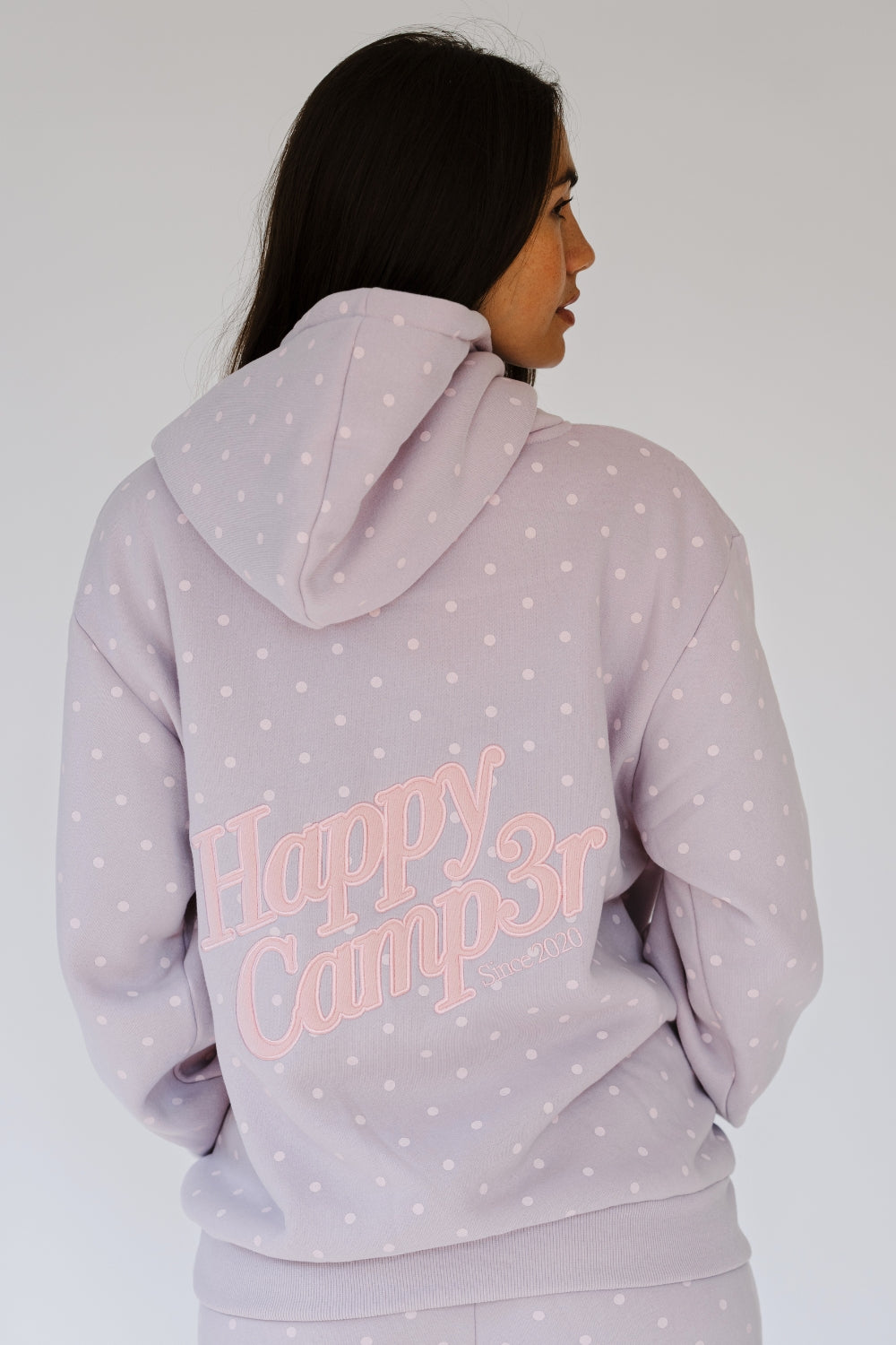 Purple Mist Dot Applique Hoodie