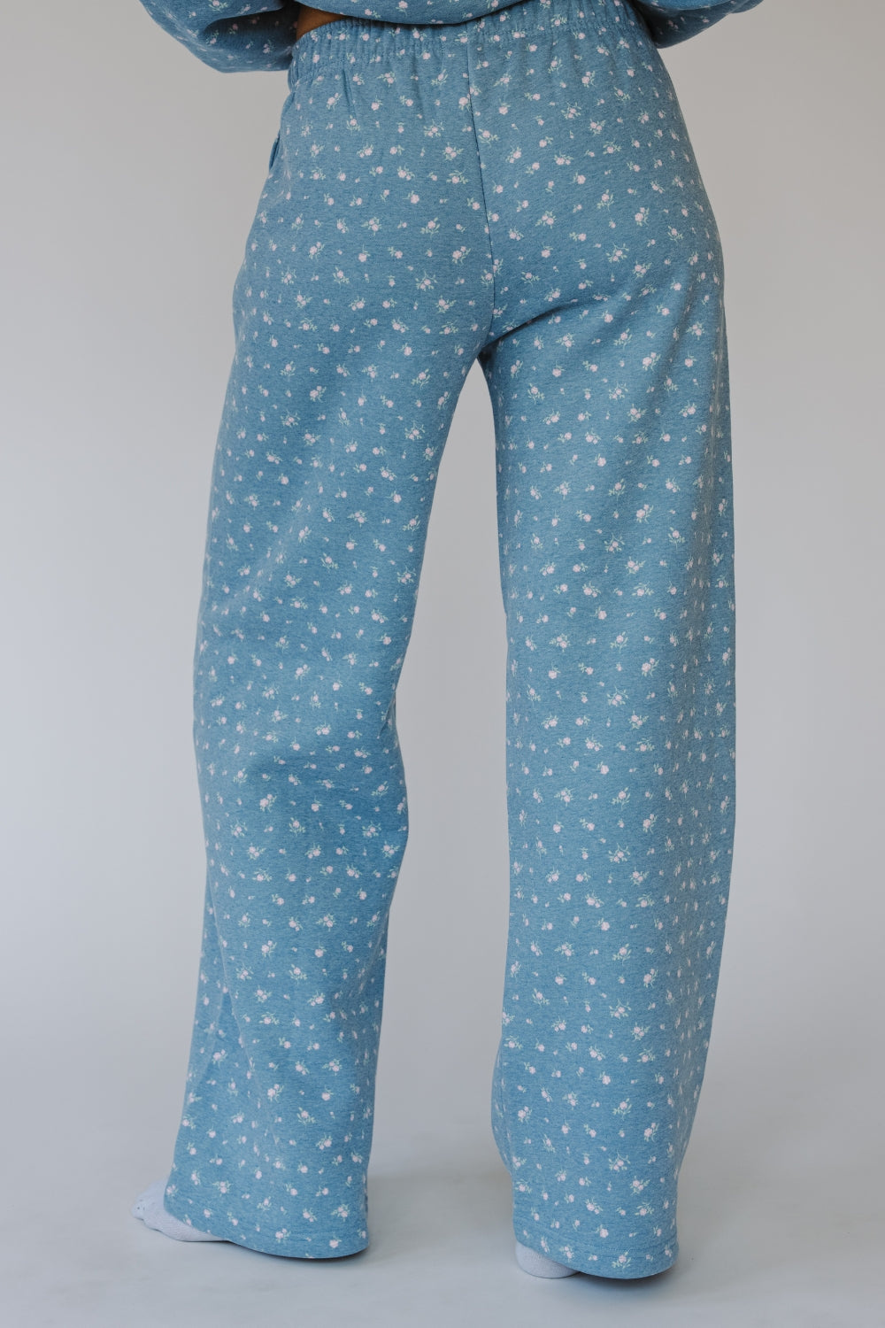 Teal Peony Sweatpants
