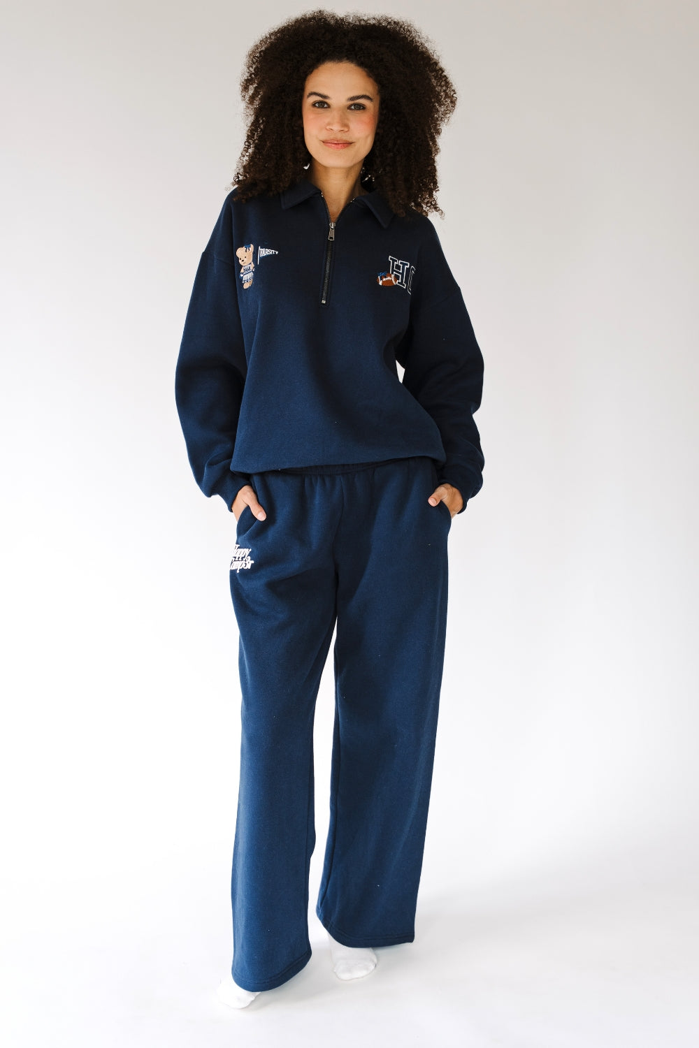 Navy Puff Series Sweatpants