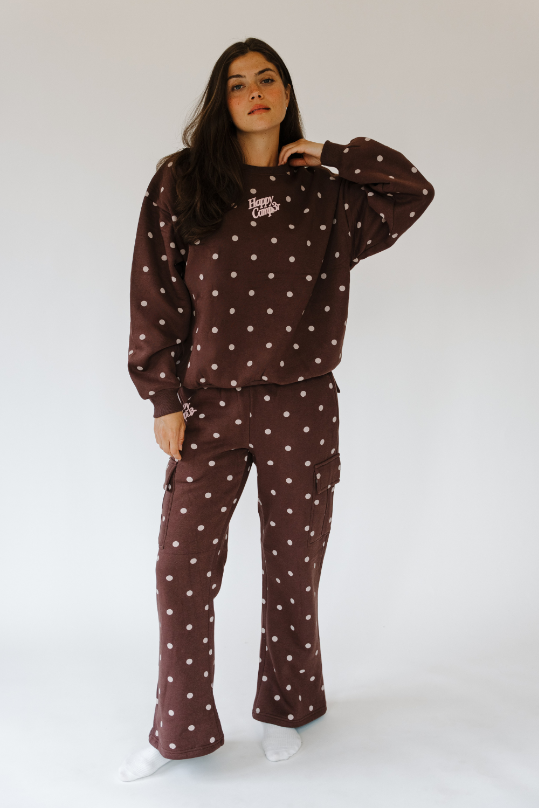 Cocoa Dot Cargo Sweatpants