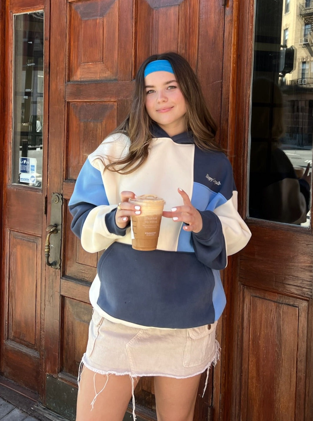 Colorblock Hoodie - Blues