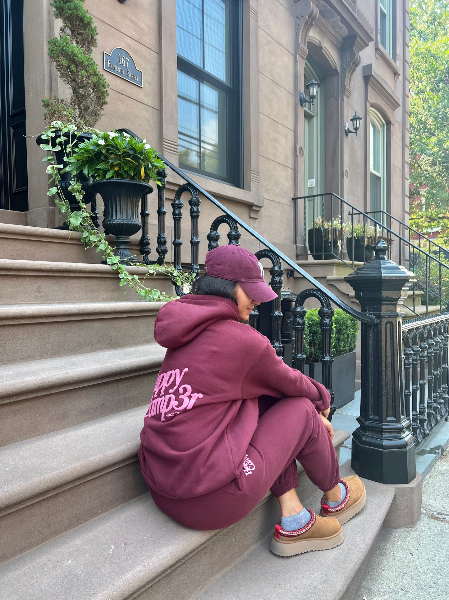 Puff Series Hoodie - Burgundy