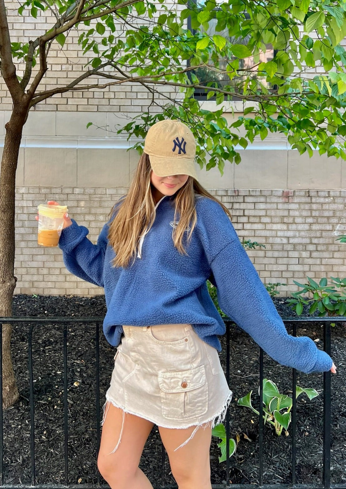 Teddy Bear Quarter Zip - Navy Blue