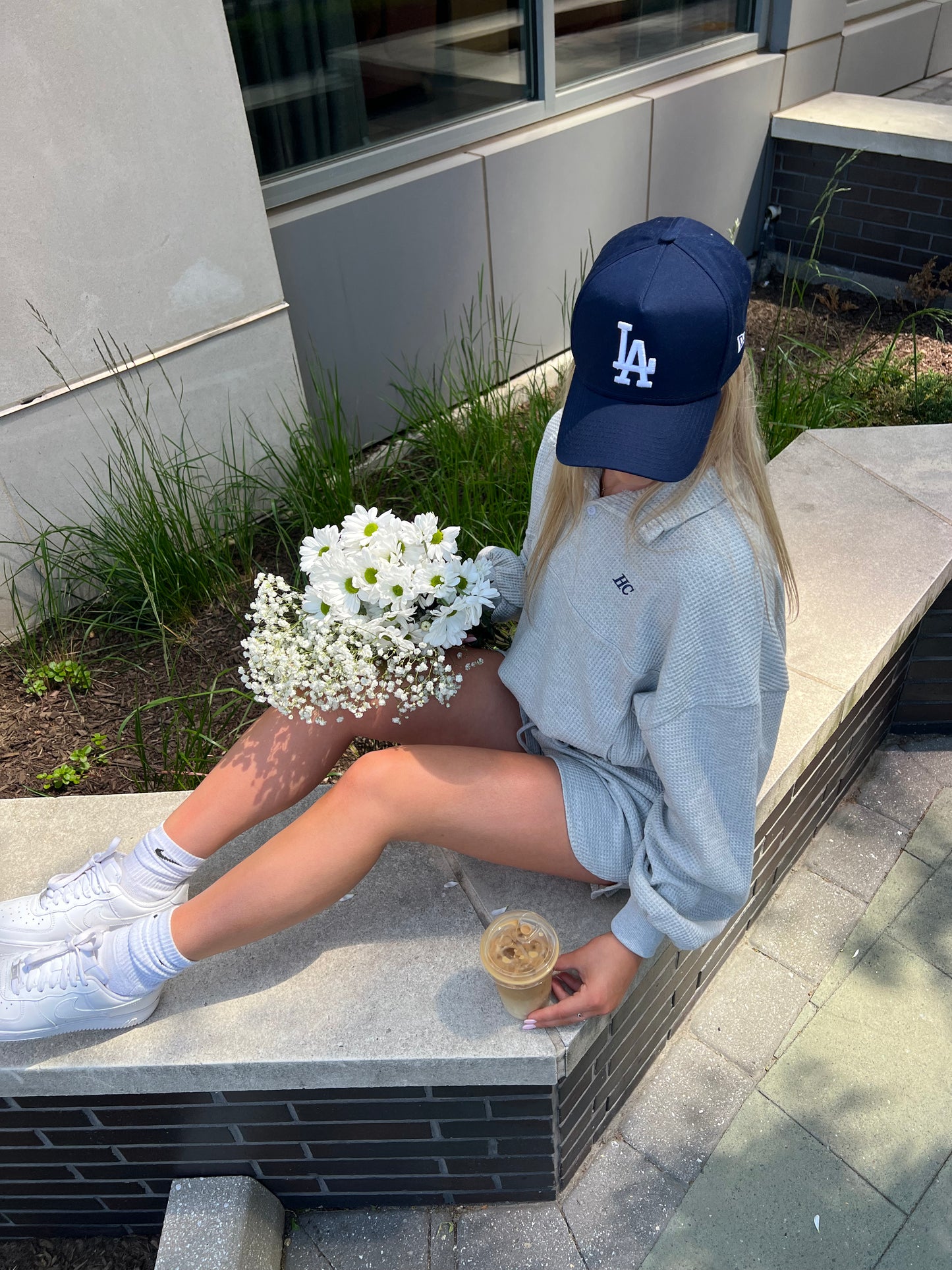 Heather Gray Waffle Shorts
