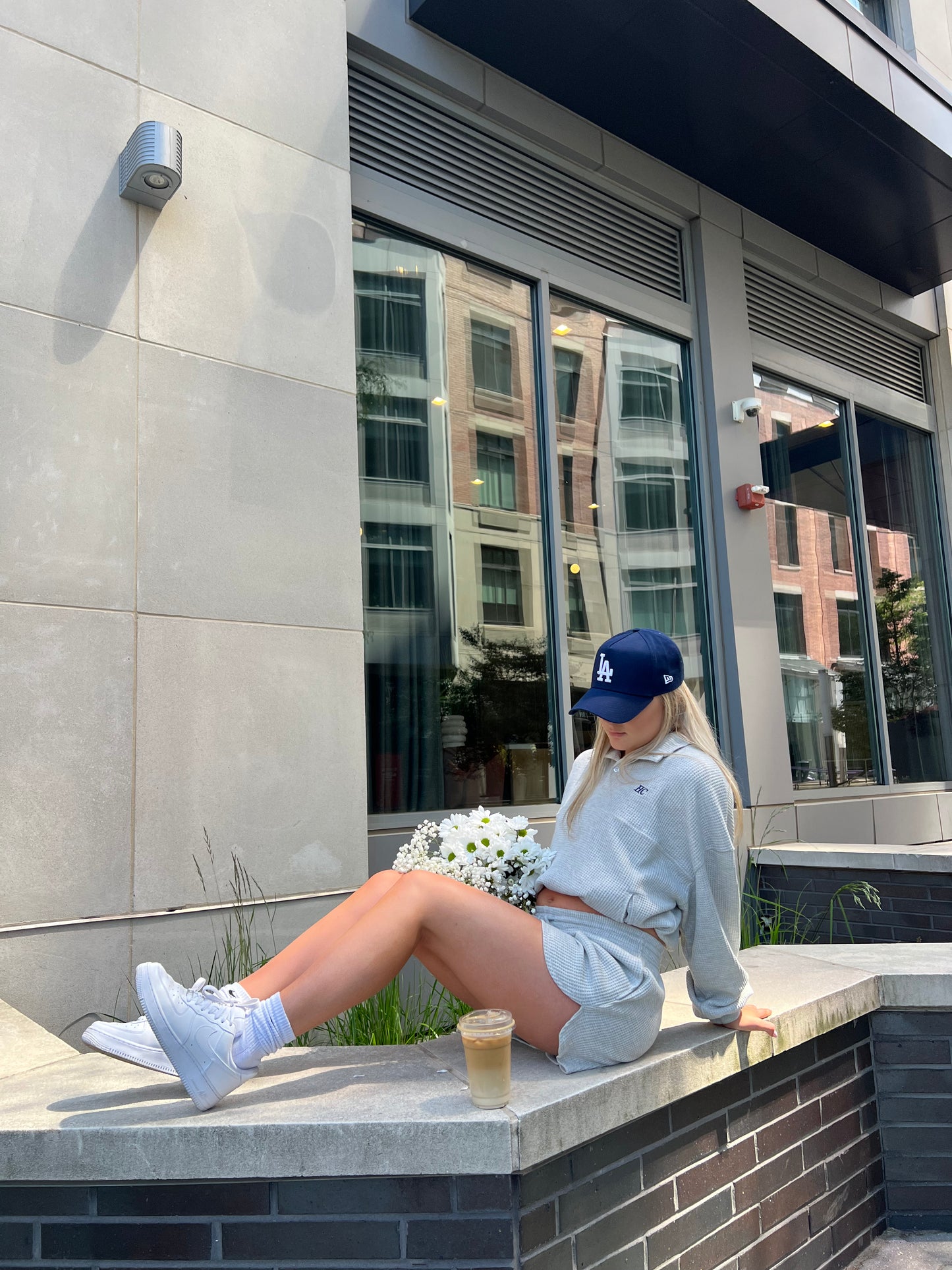 Heather Gray Waffle Shorts