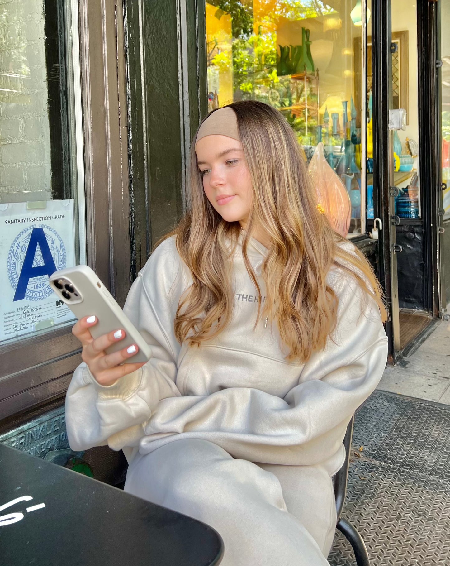 Cloud Cropped Hoodie - Beige