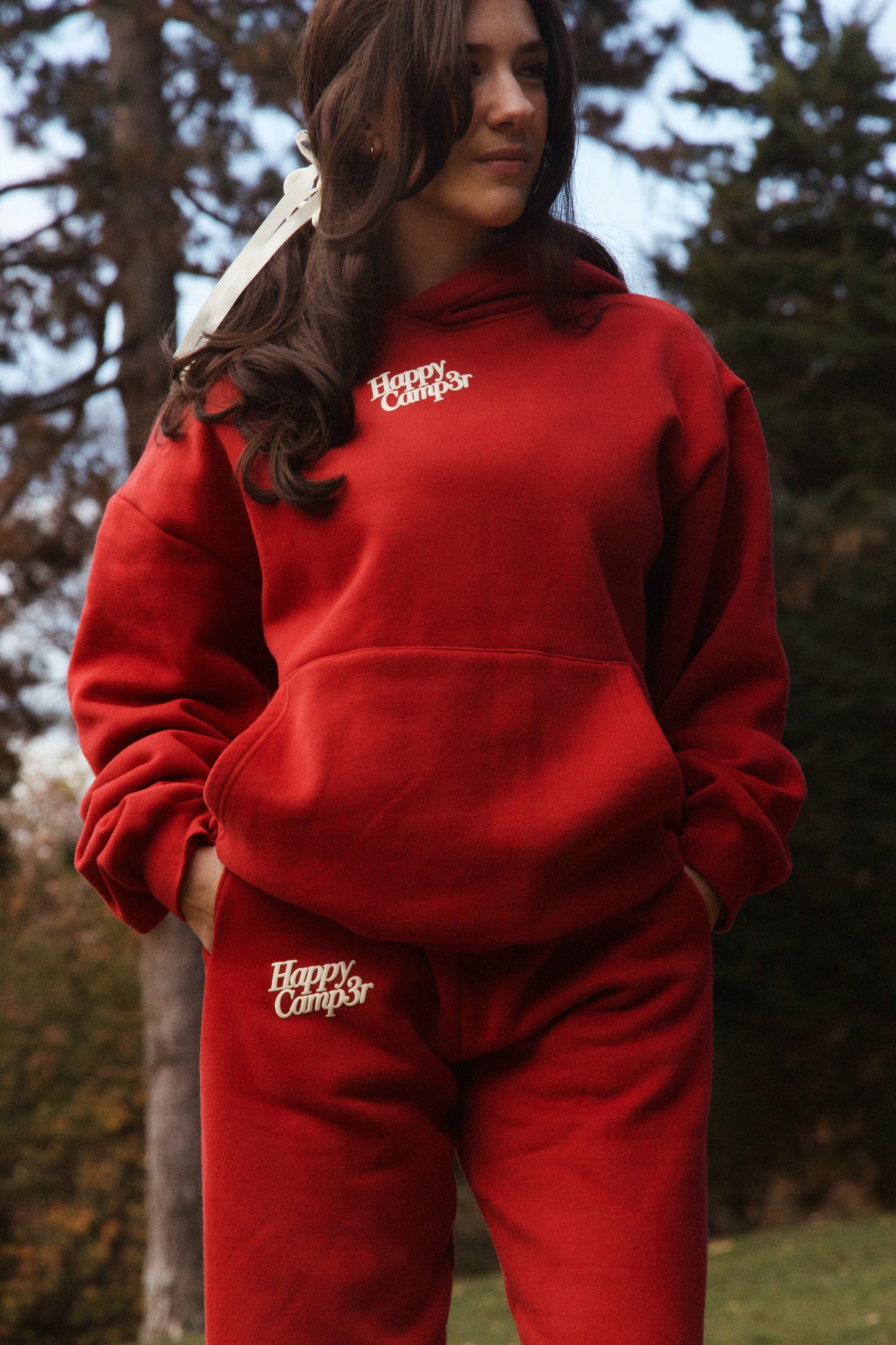 Puff Series Hoodie - Pomegranate Red