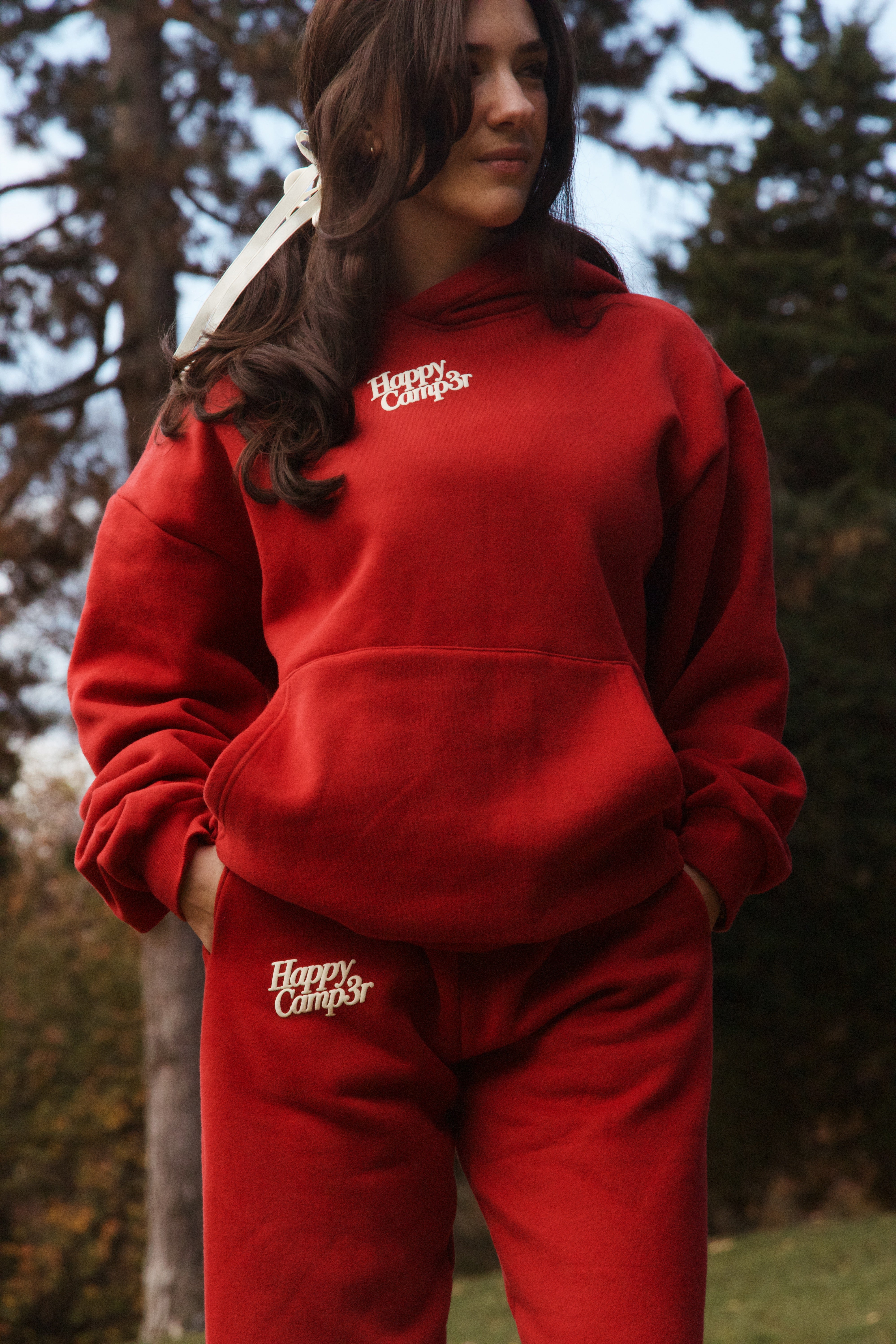 Puff Series Sweatpants - Pomegranate Red