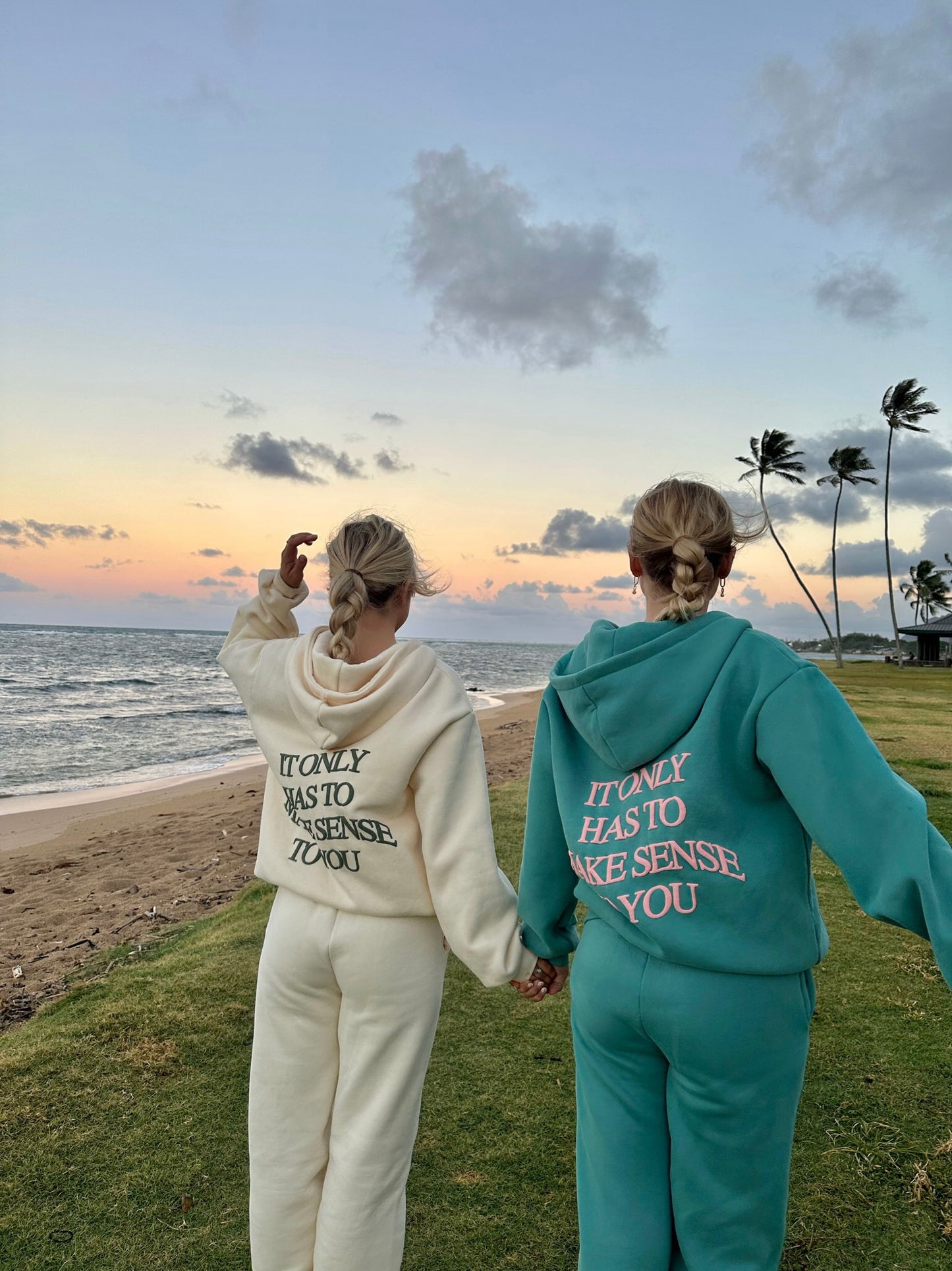 It Only Has To Make Sense To You Zip-Up Hoodie - Vanilla