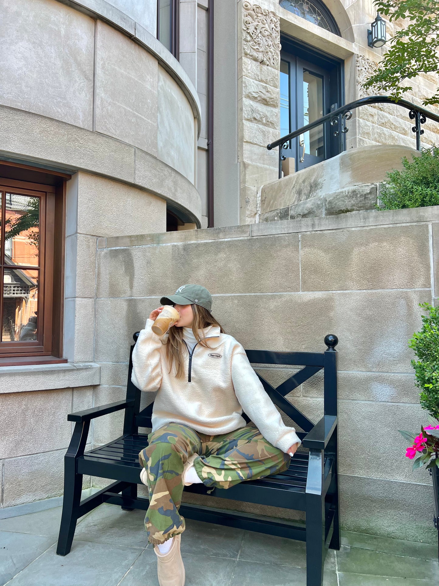 Teddy Bear Quarter Zip - Oat
