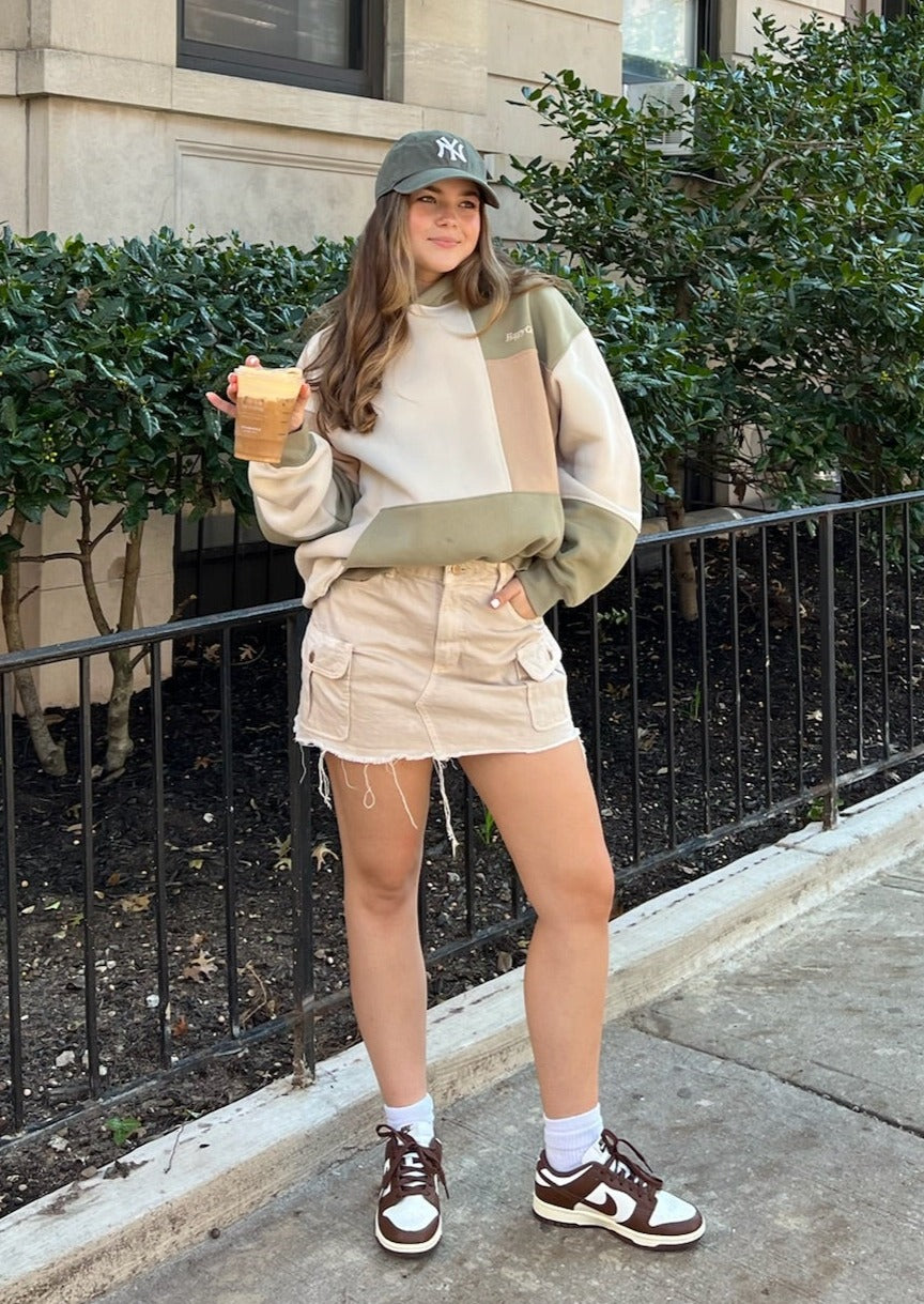 Colorblock Hoodie - Greens