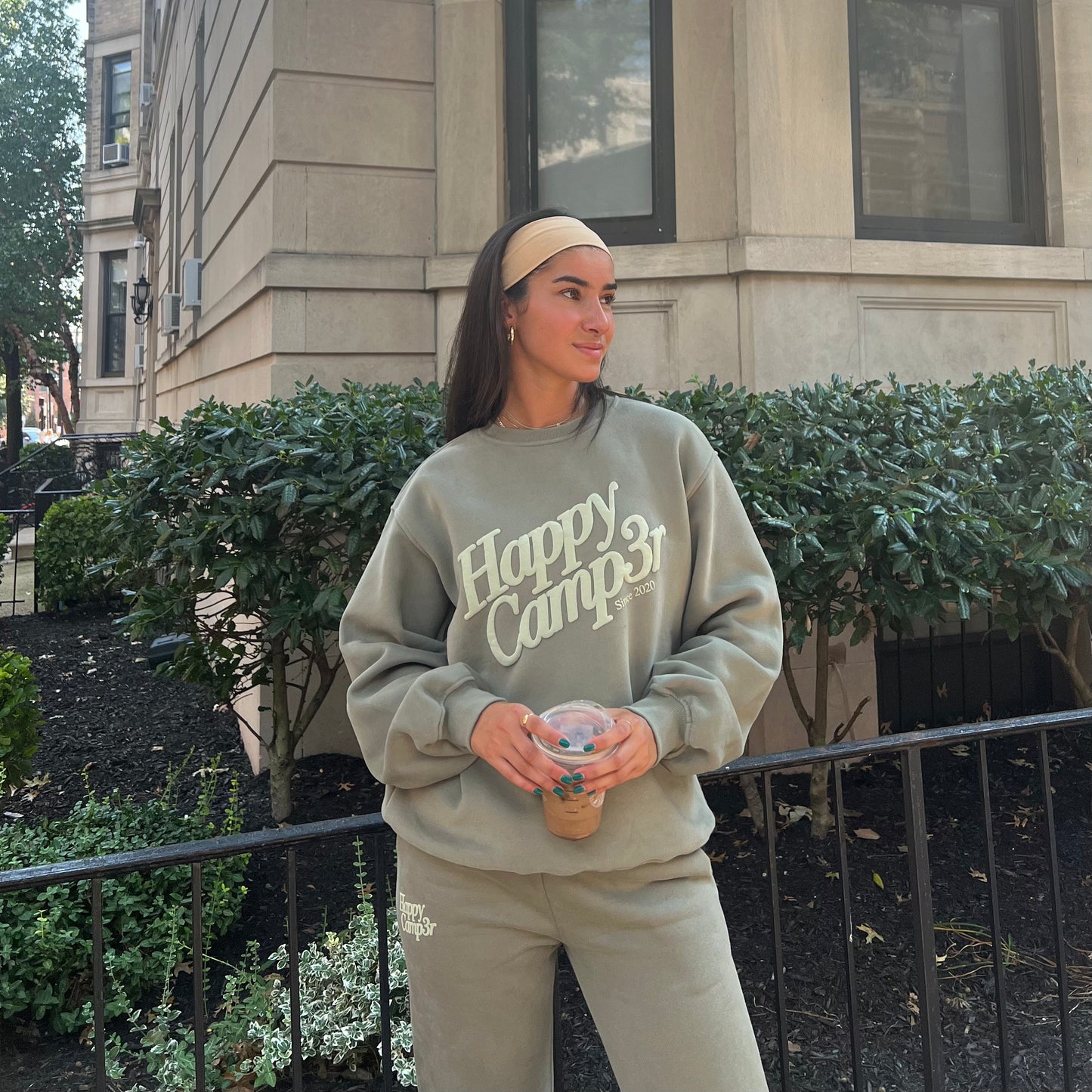 Puff Series Crewneck - Dusty Olive