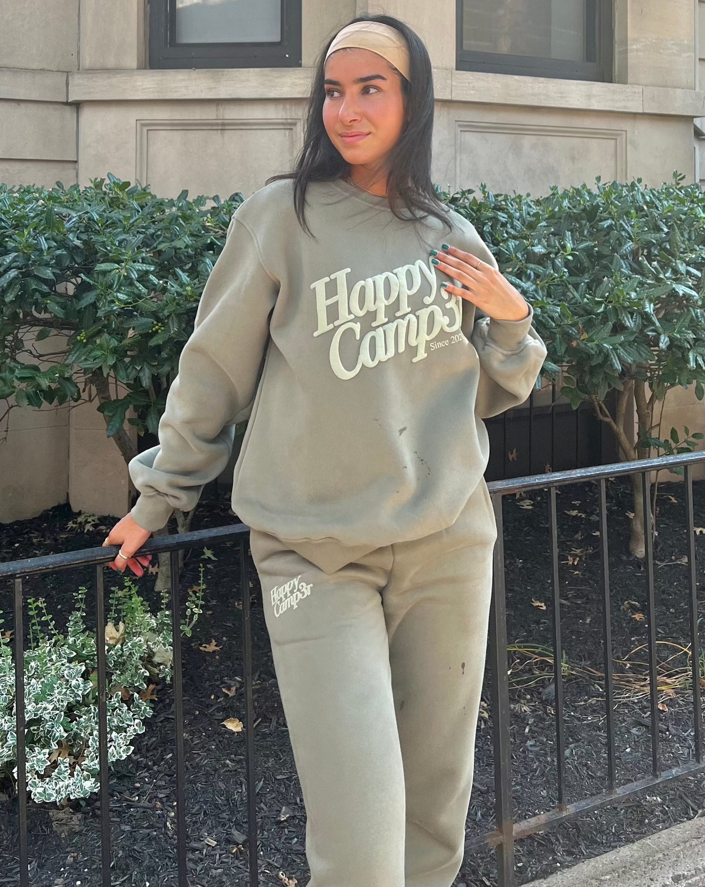 Puff Series Crewneck - Dusty Olive