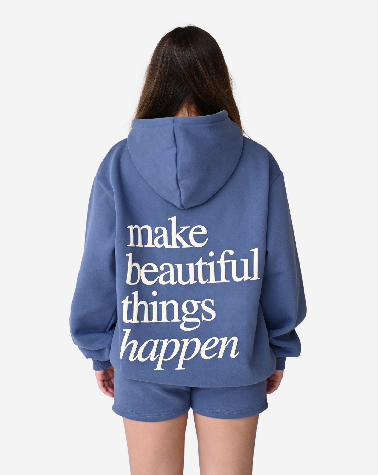 Make Beautiful Things Happen Hoodie - Ocean Blue