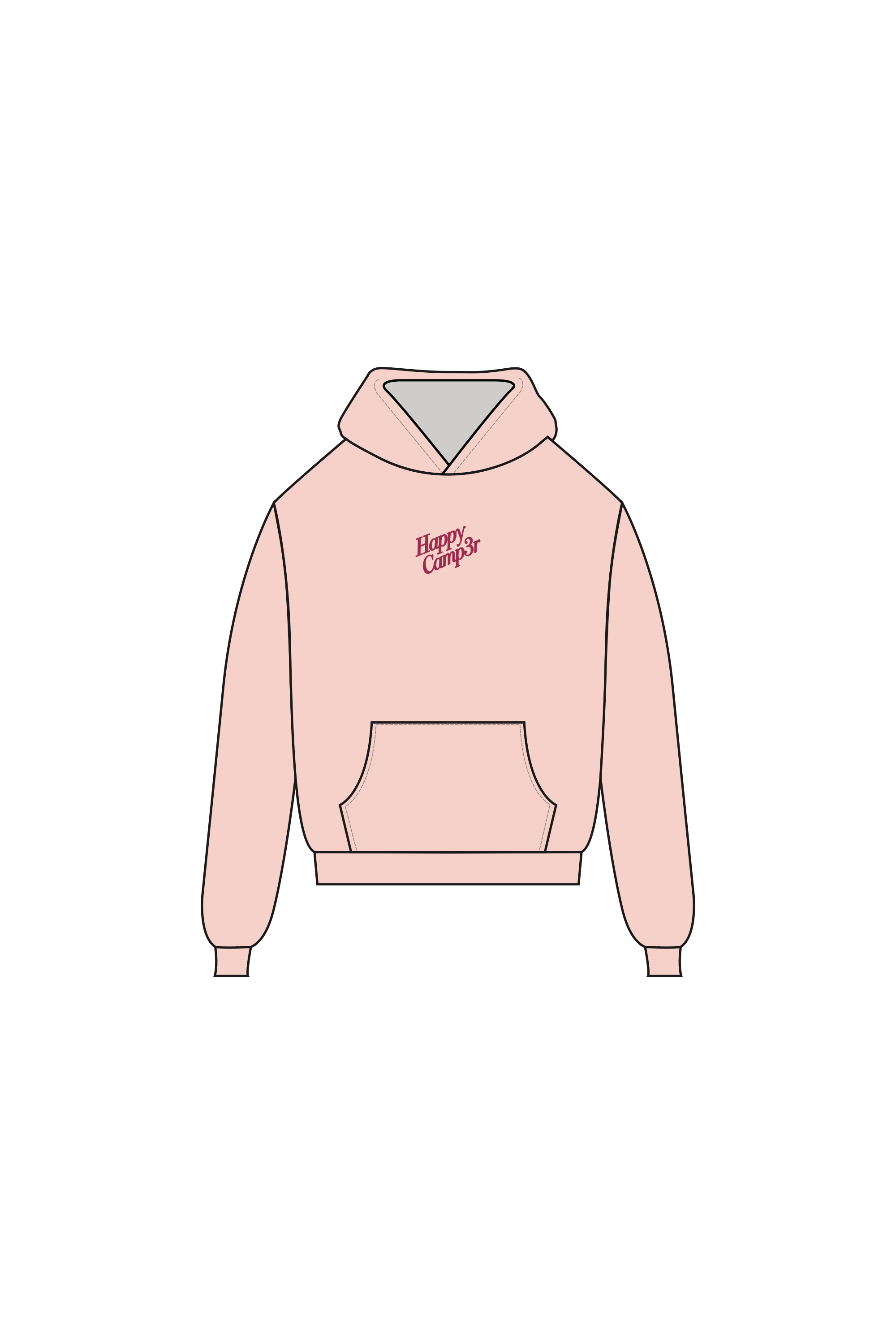 Puff Series Hoodie - Snowy Strawberry
