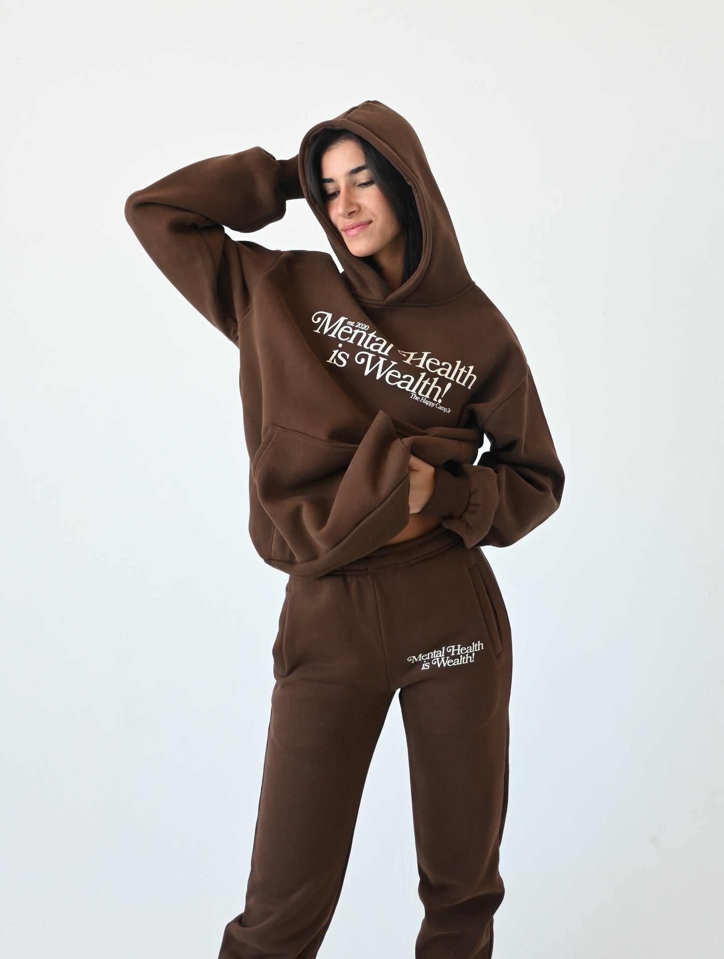 Mental Health is Wealth Hoodie - Chocolate