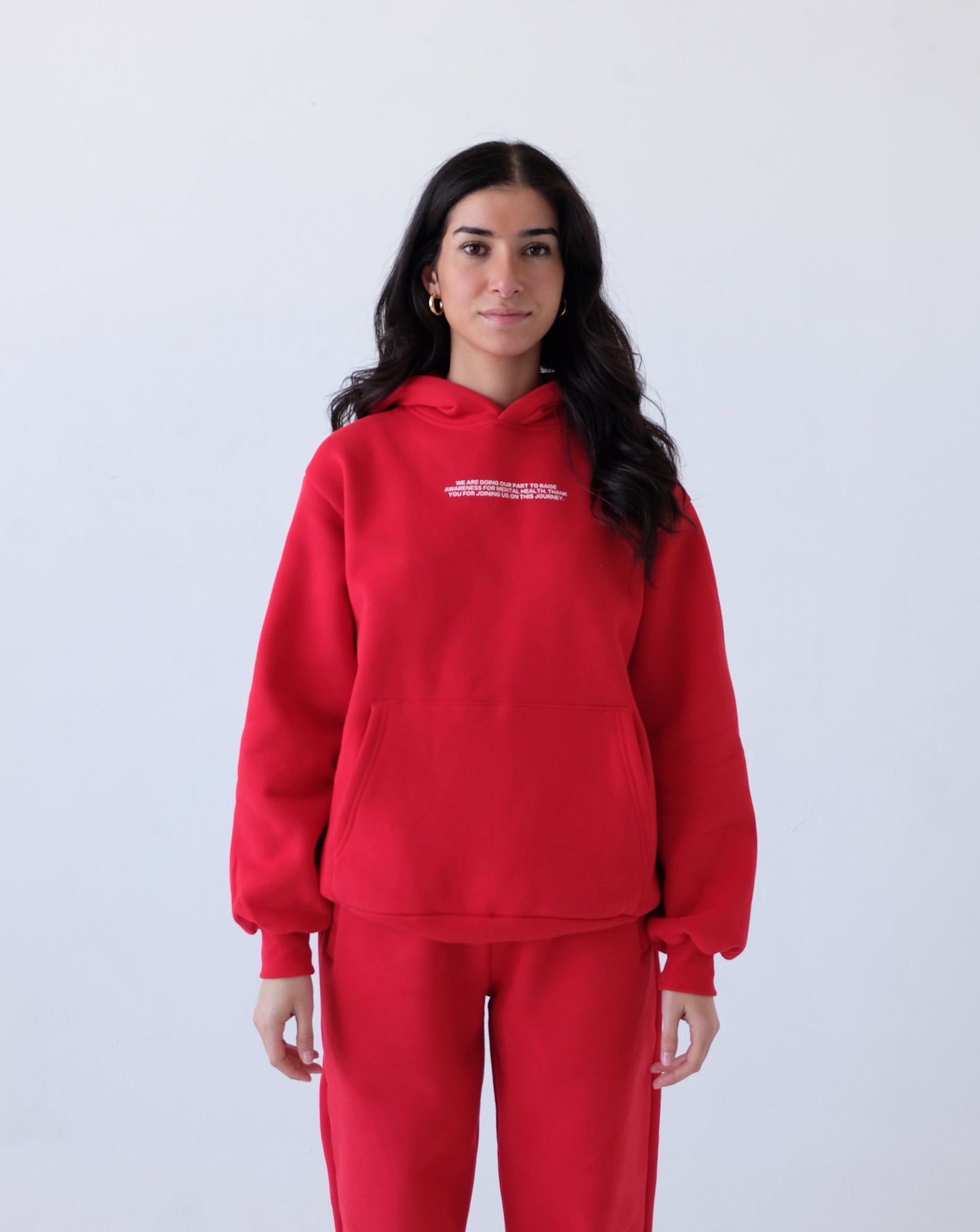 Gratitude Hoodie - Cherry Red