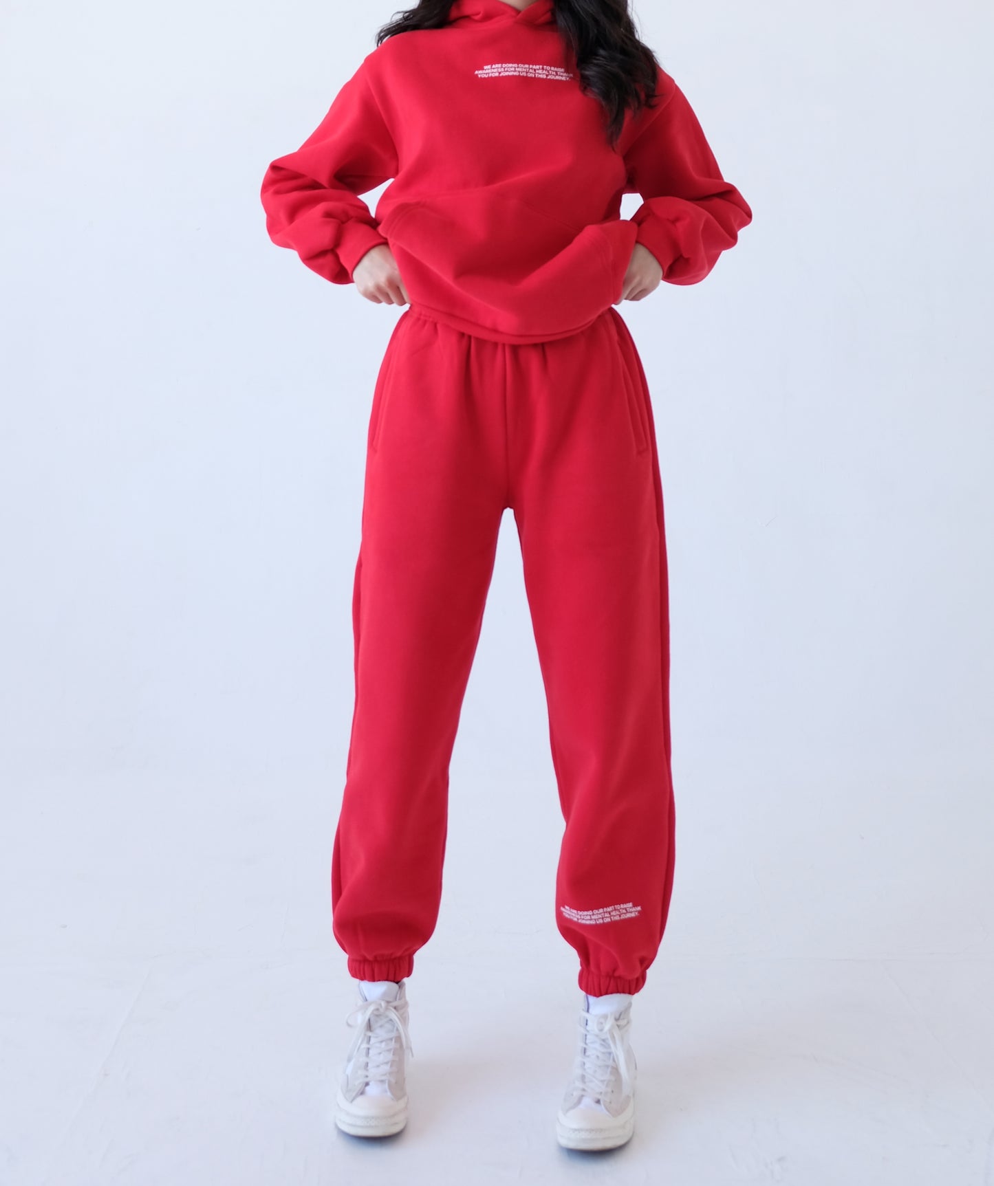 Gratitude Sweatpants - Cherry Red