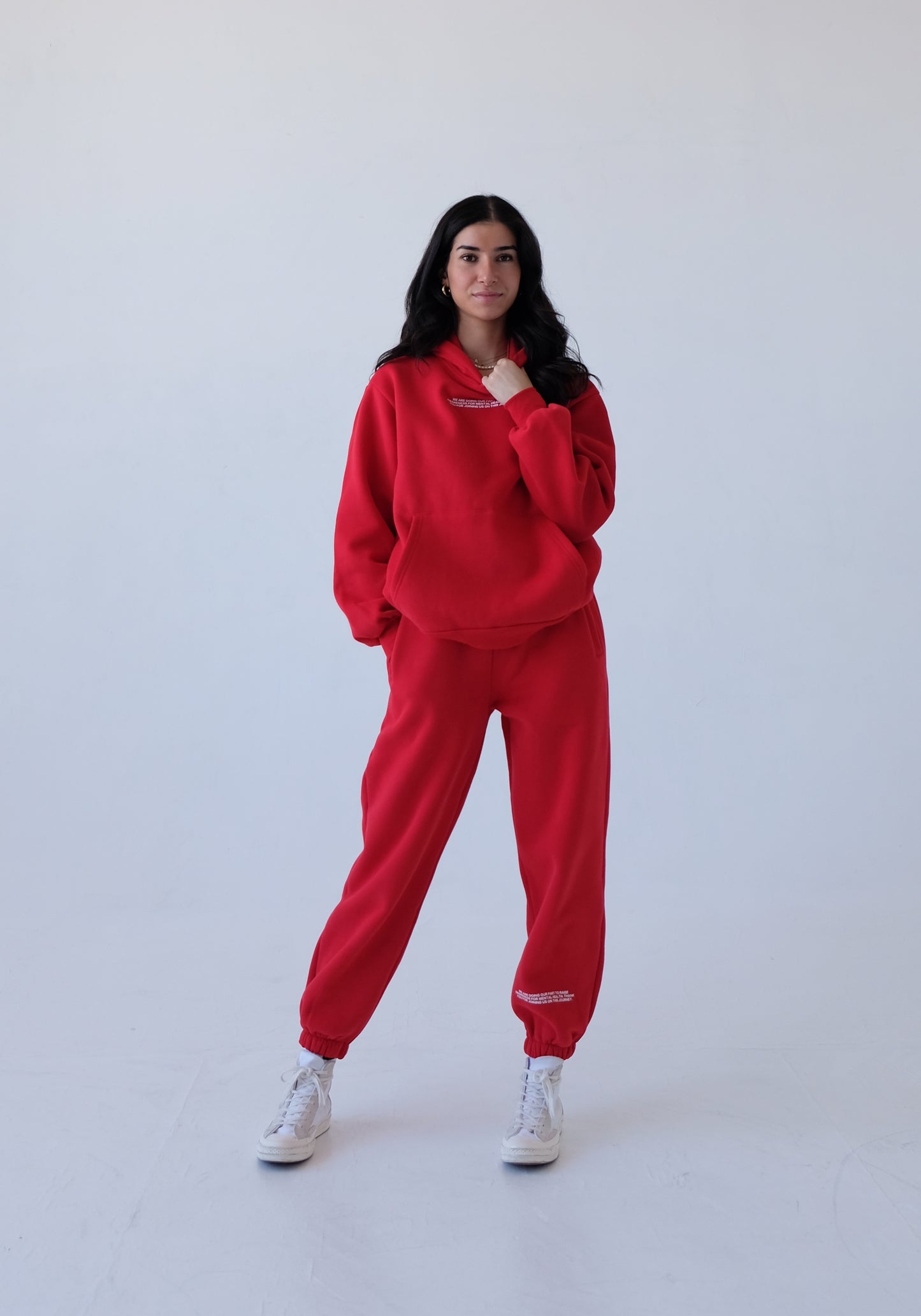 Gratitude Hoodie - Cherry Red