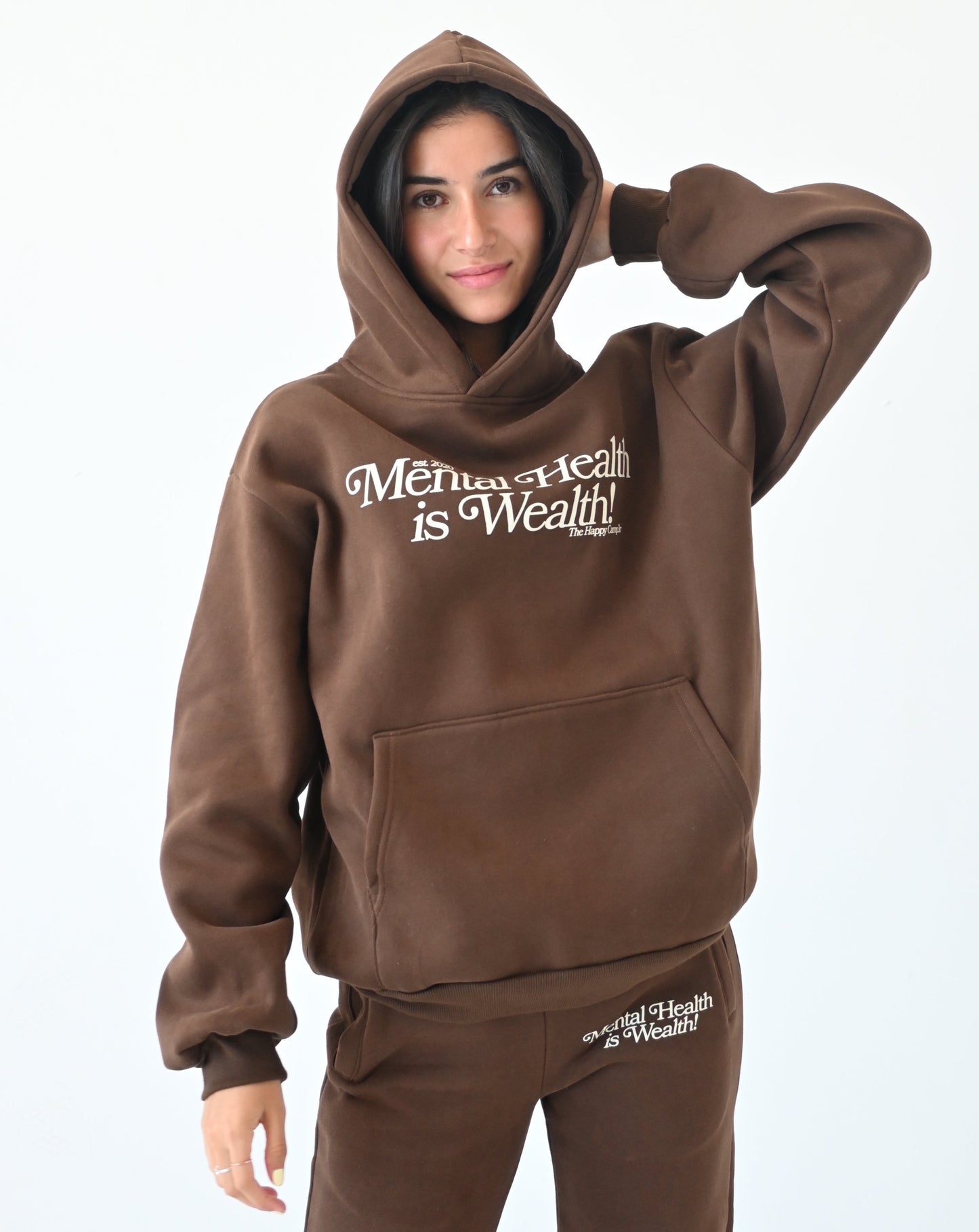 Mental Health is Wealth Hoodie - Chocolate