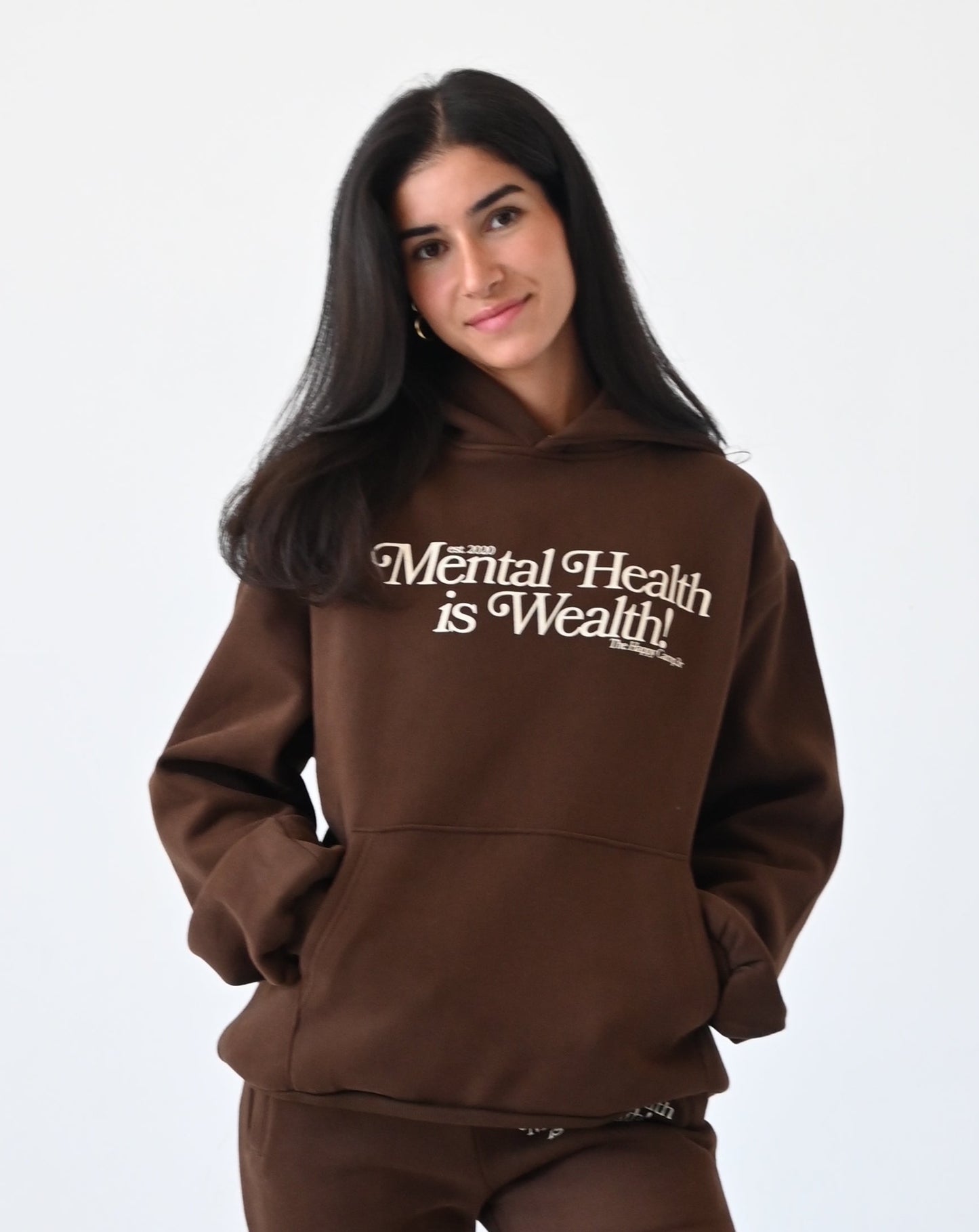 Mental Health is Wealth Hoodie - Chocolate