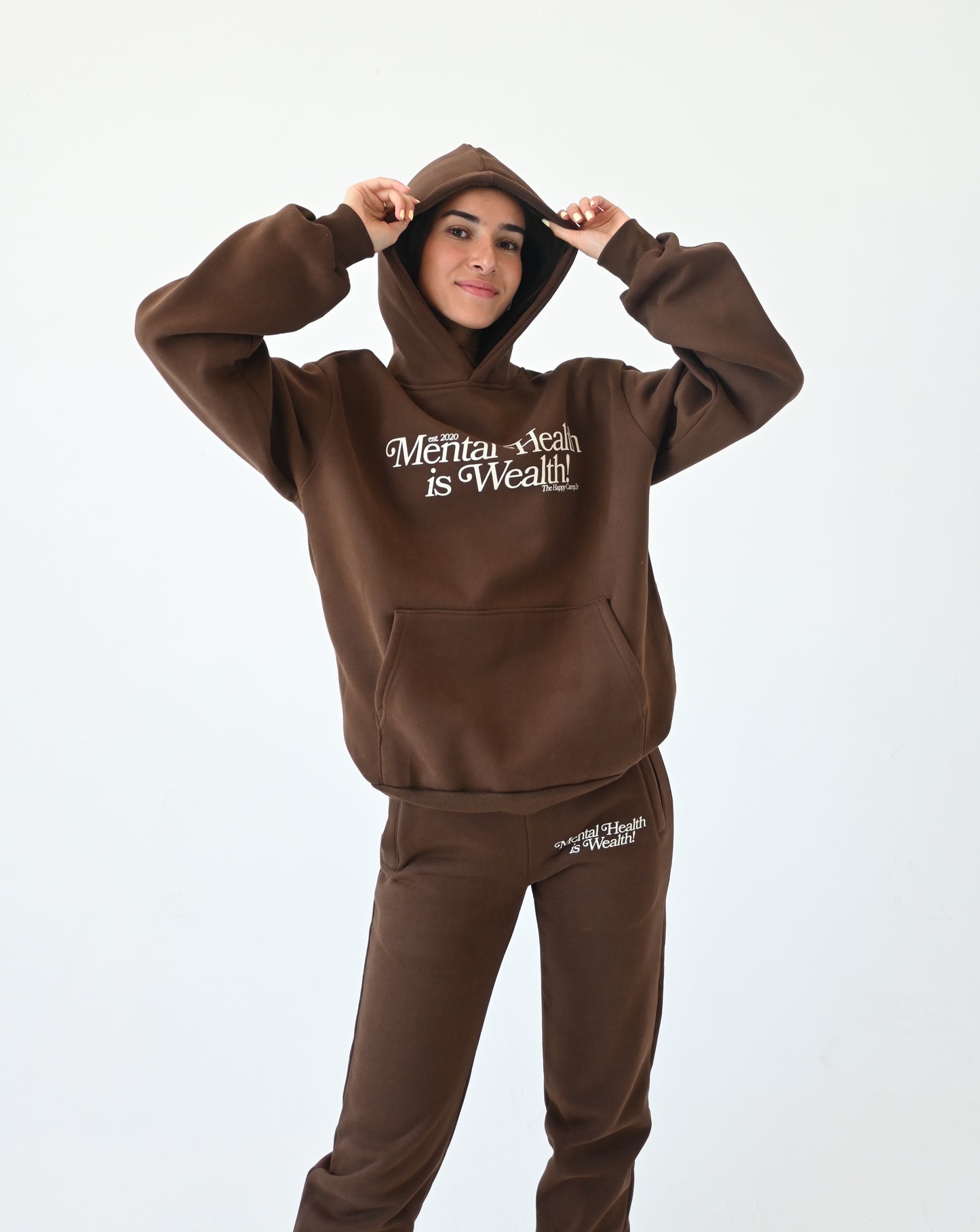 Mental Health is Wealth Sweatpants - Chocolate
