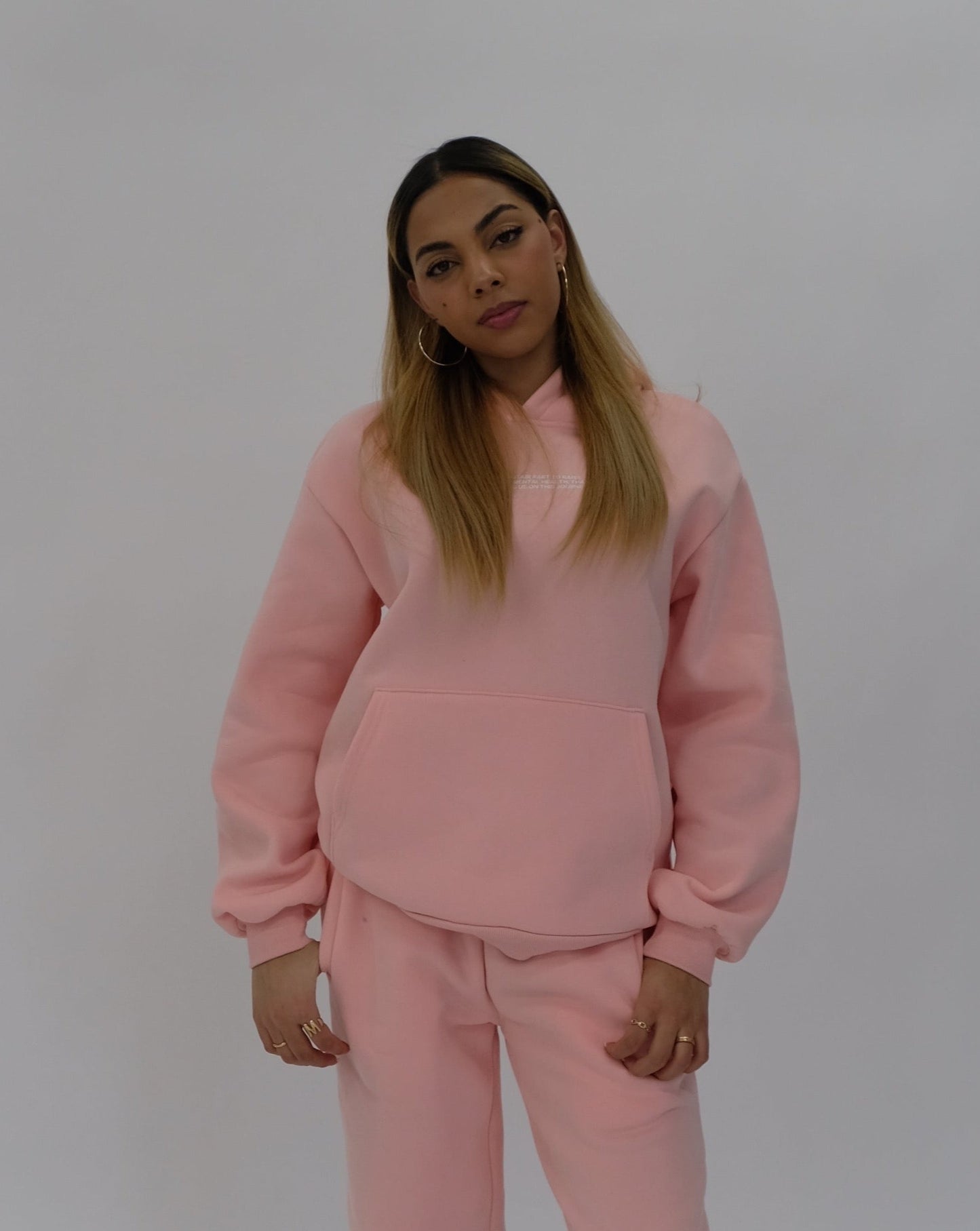 Gratitude Hoodie - Baby Pink