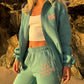 It Only Has To Make Sense To You Zip-Up Hoodie - Teal