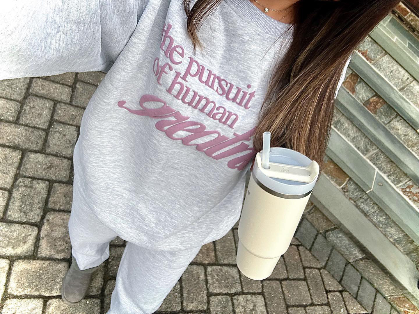 The Pursuit of Human Greatness Sweatpants - Heather Gray