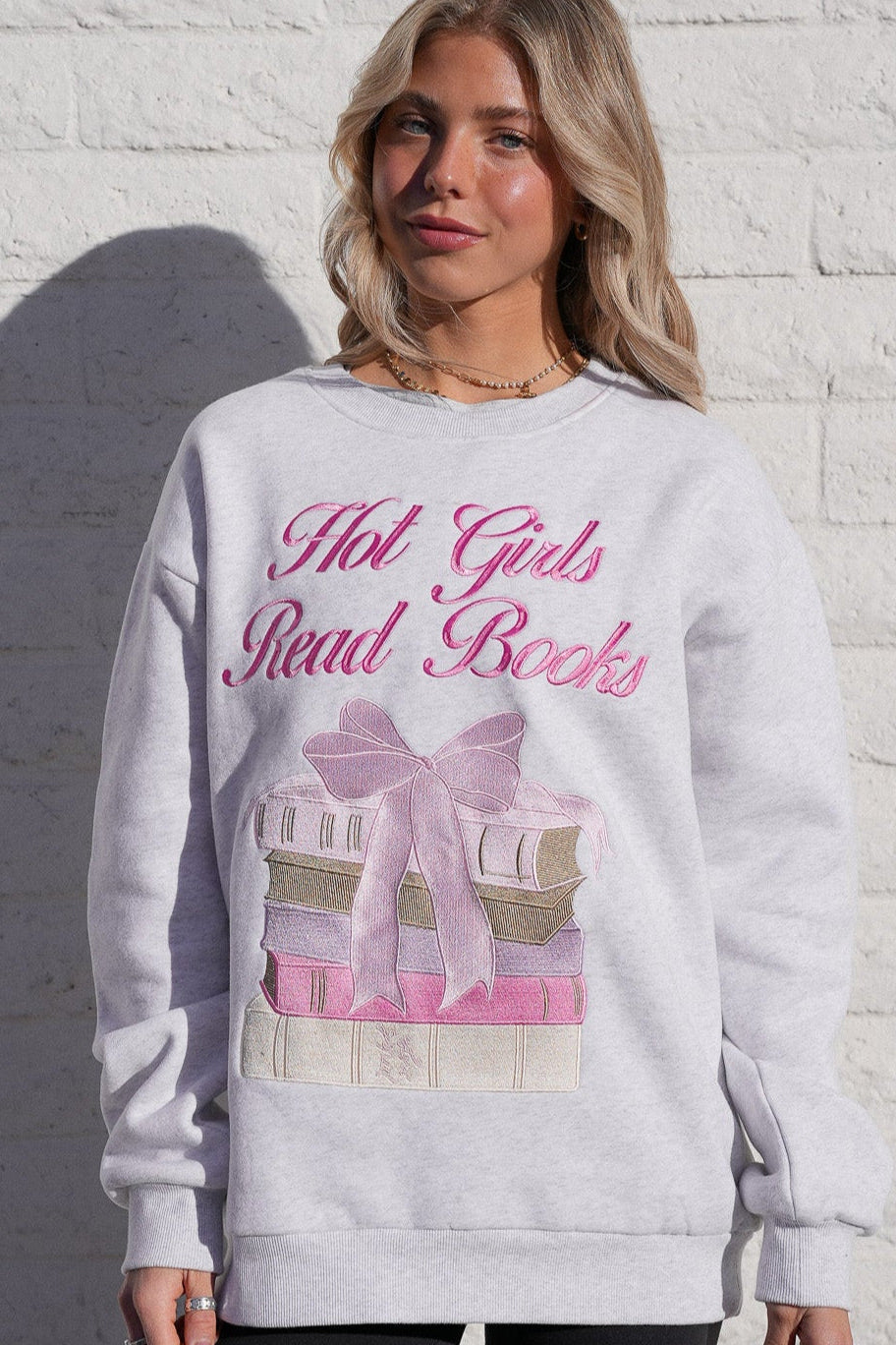 Hot Girls Read Books Crewneck